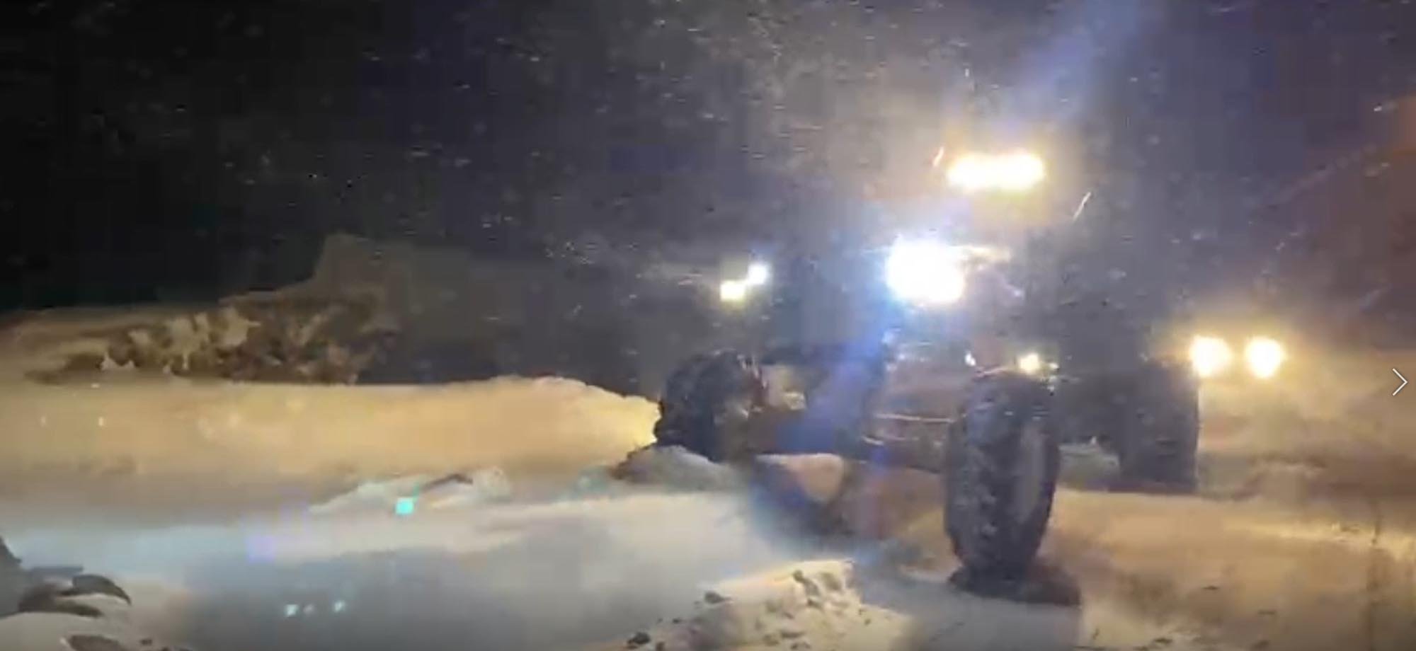 Kars Digor İl Özel İdaresi kar temizleme çalışması