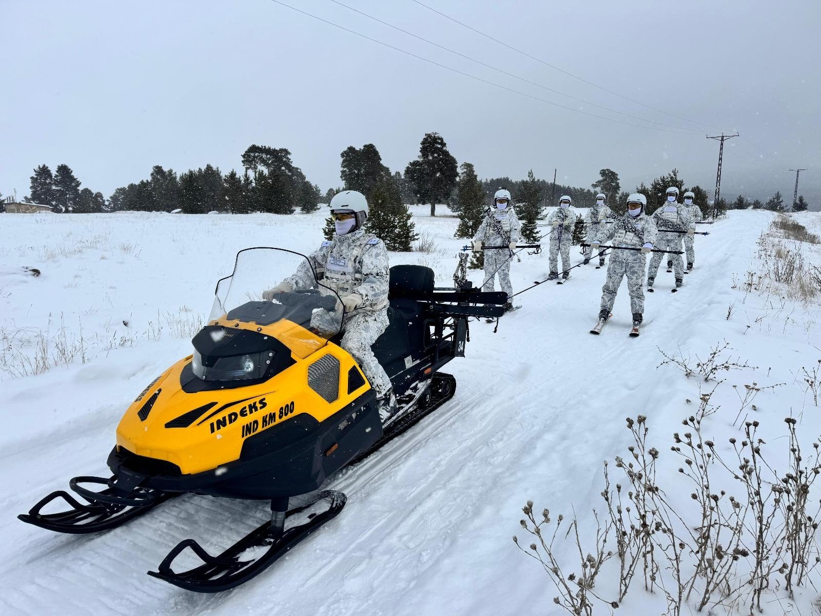 Komando askeri kayak eğitimi Sarıkamış