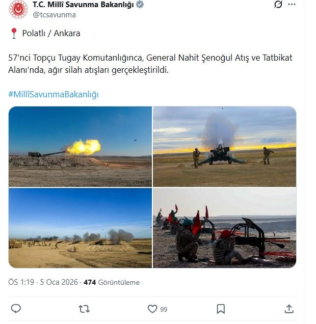 TSK Ağır Topçu Atışları