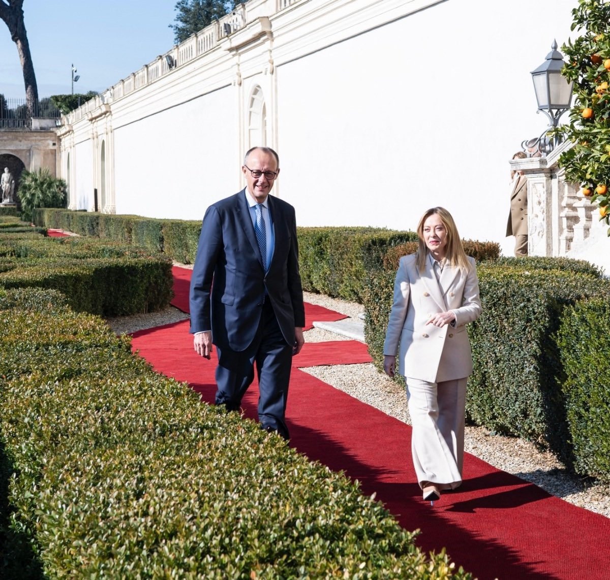 Almanya Başbakanı Merz ve İtalya Başbakanı Meloni basın açıklaması