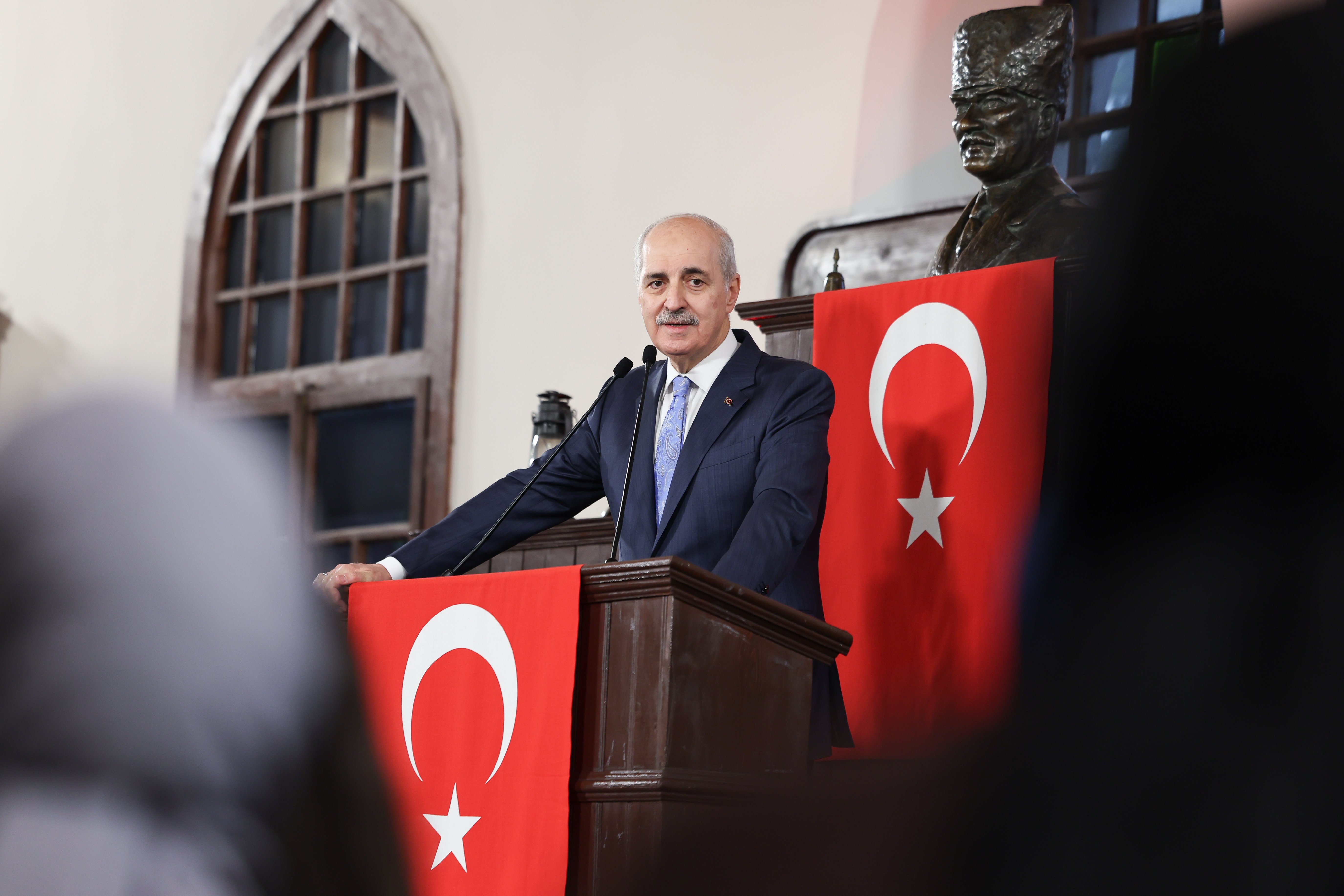 TBMM Başkanı Numan Kurtulmuş konuşma yapıyor