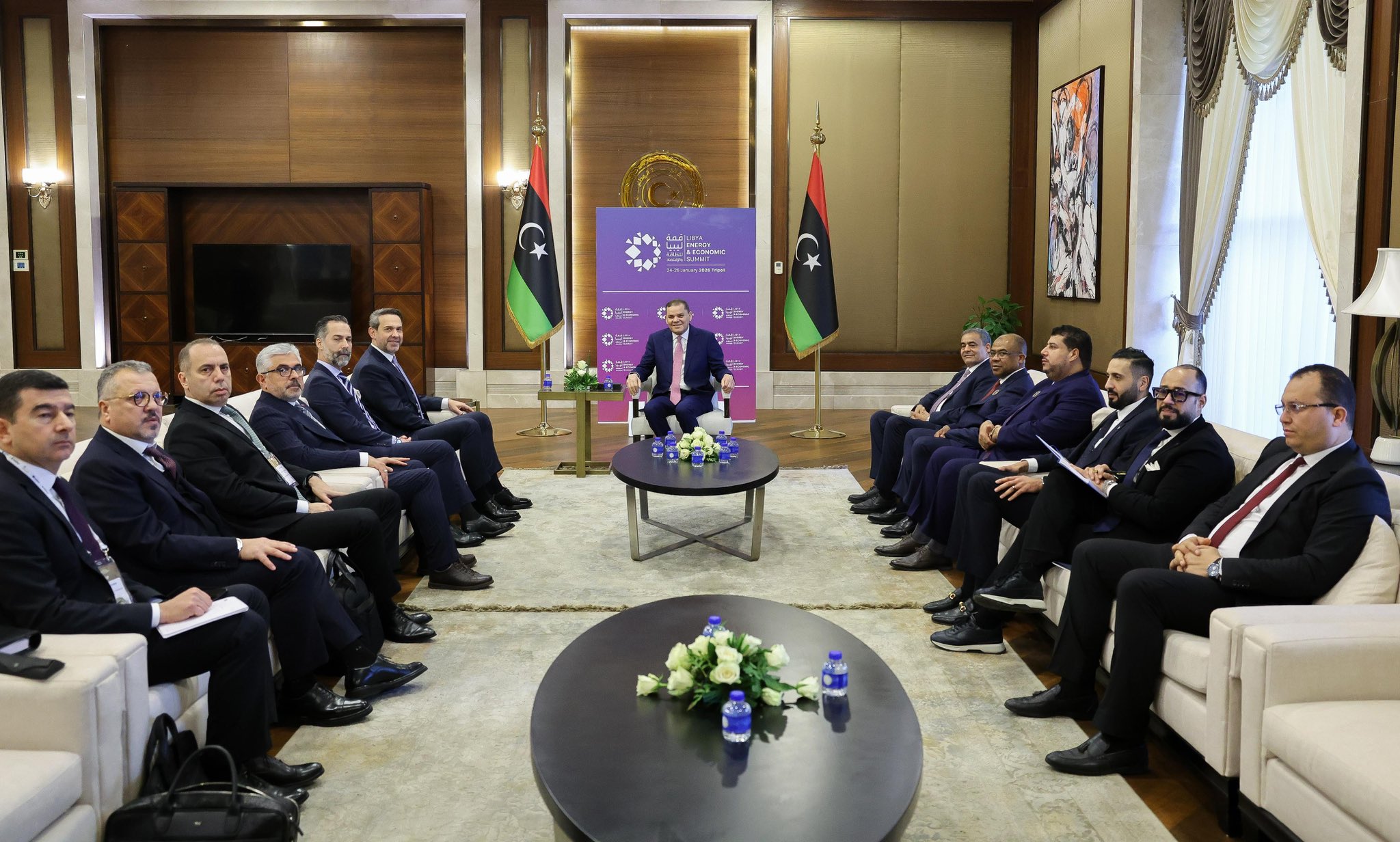 Bakan Alparslan Bayraktar Libya Başbakanı Abdülhamid Dibeybe ile görüşüyor