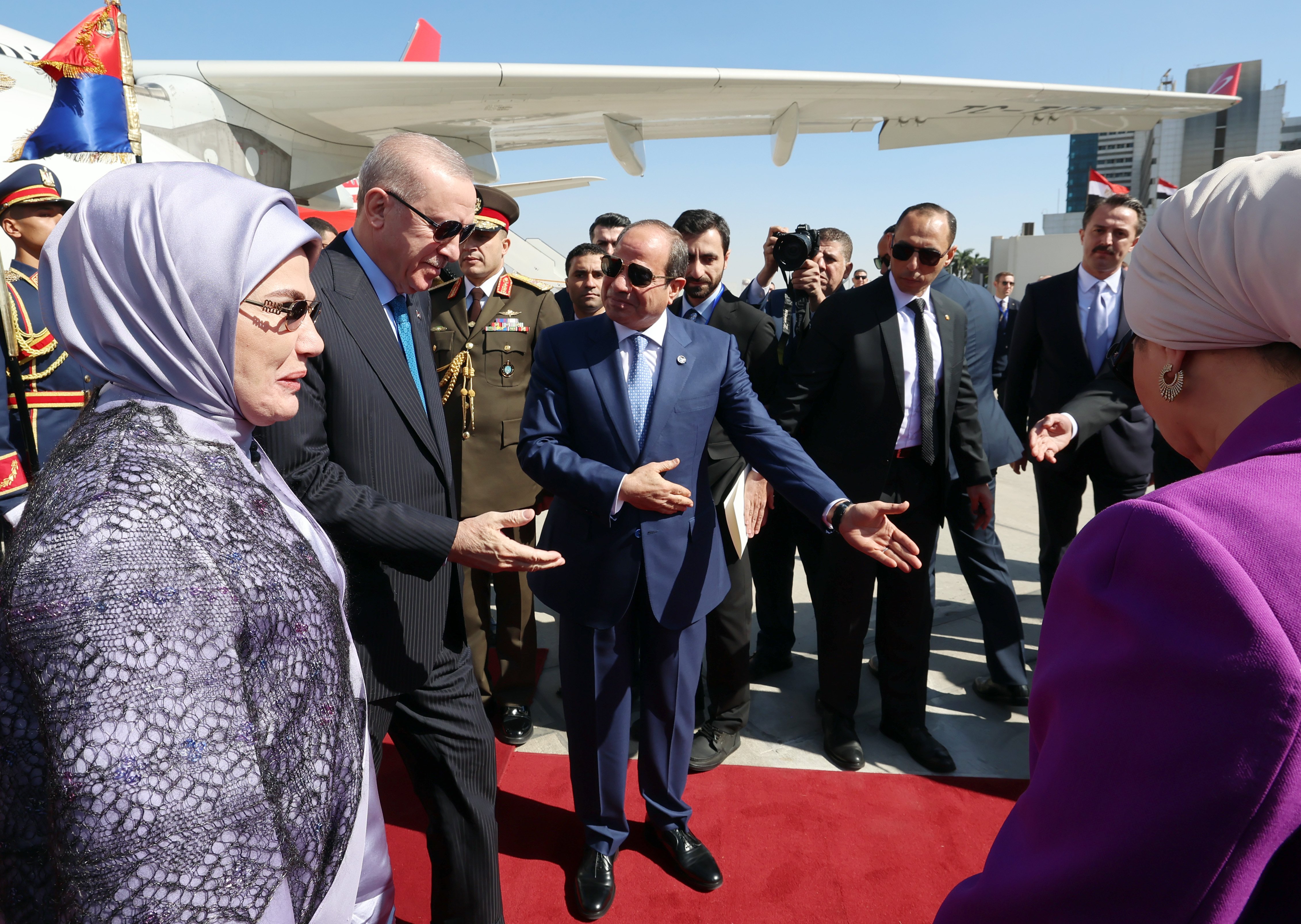 Cumhurbaşkanı Erdoğan Mısır ziyareti heyet