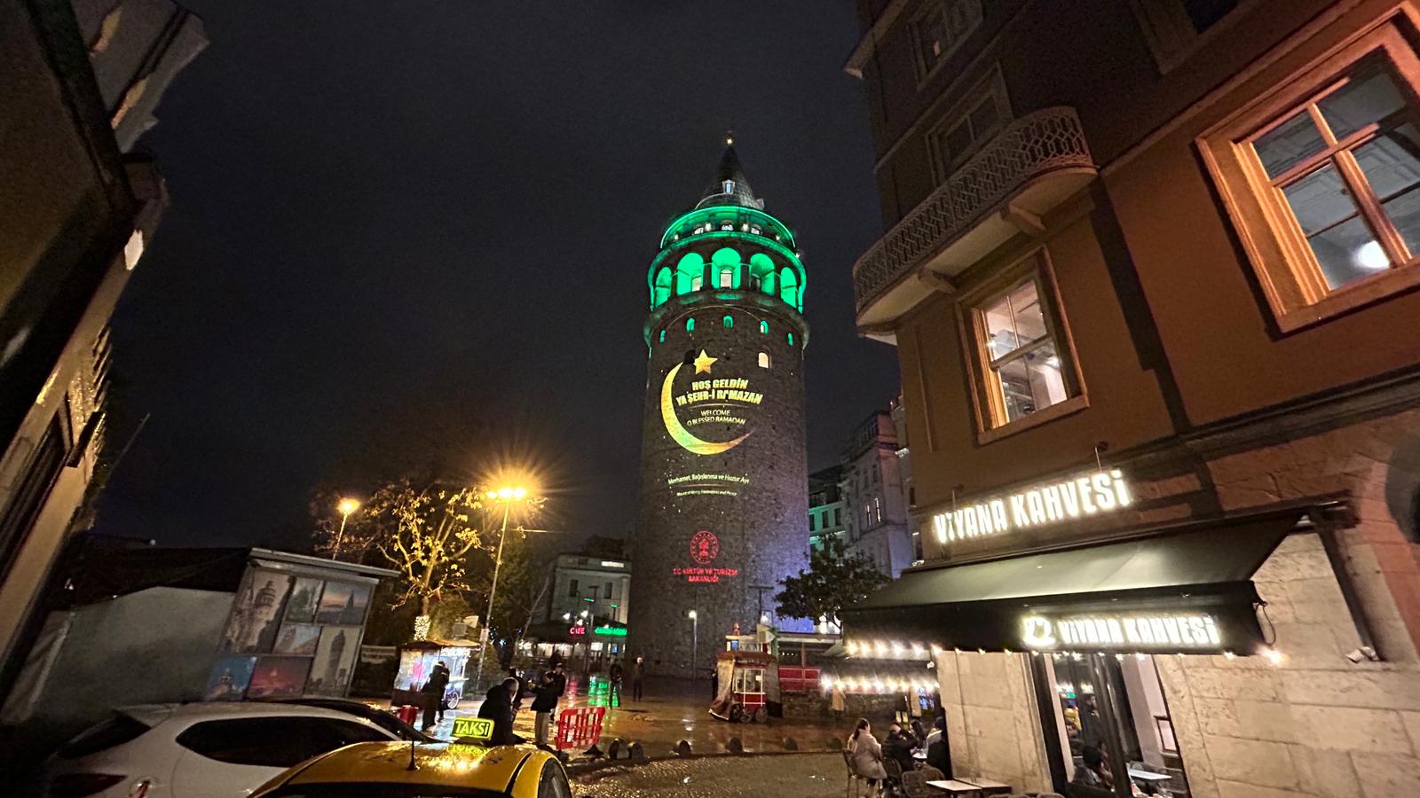 Galata Kulesi Hoş geldin ya şehri ramazan