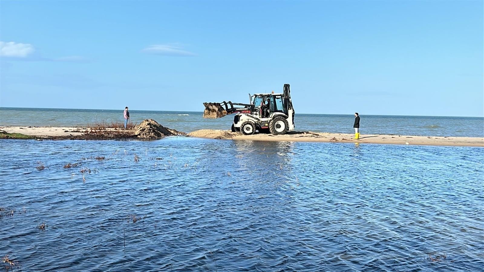 Enez taşkın sonrası temizlik çalışması