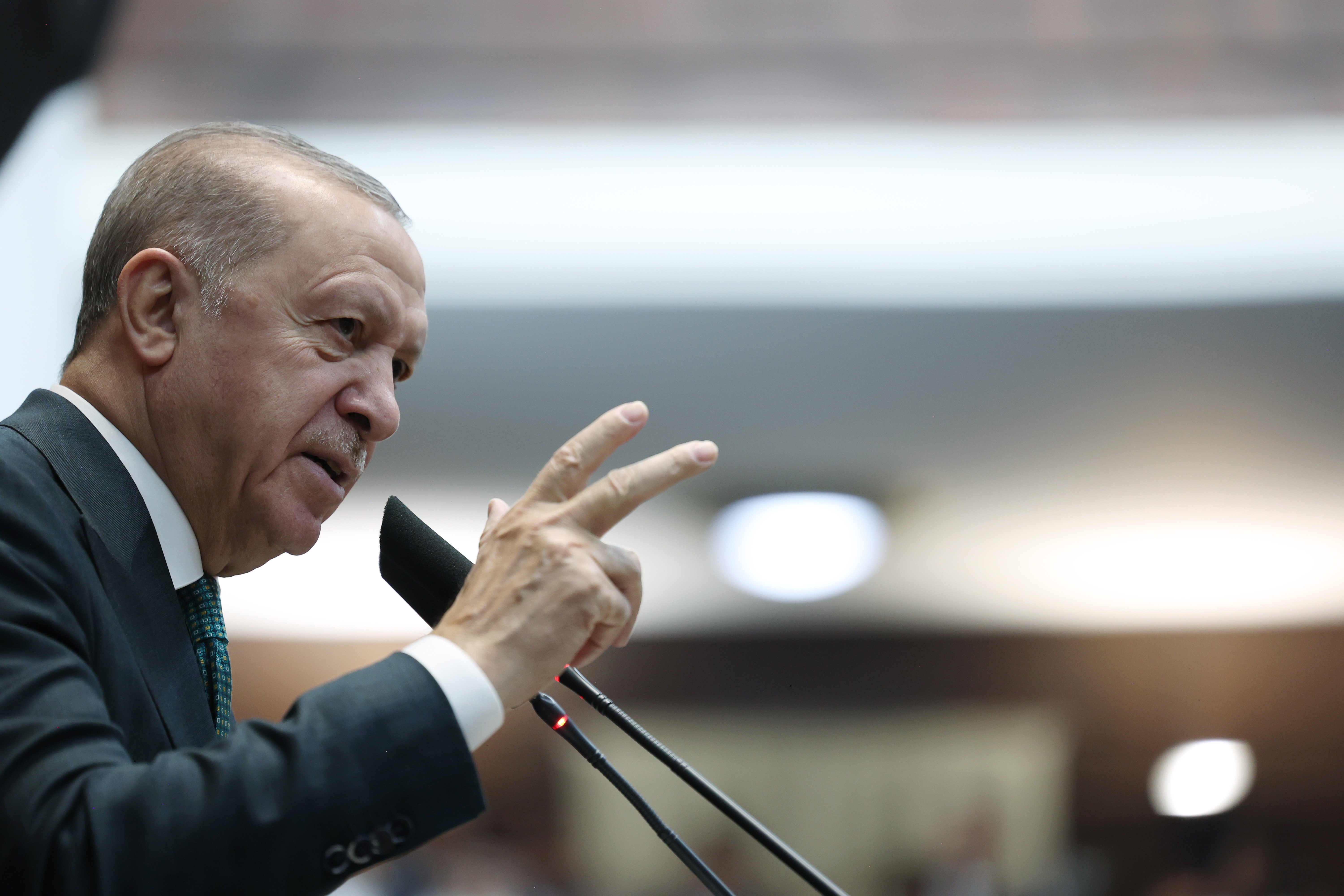 Cumhurbaşkanı Erdoğan kürsüde