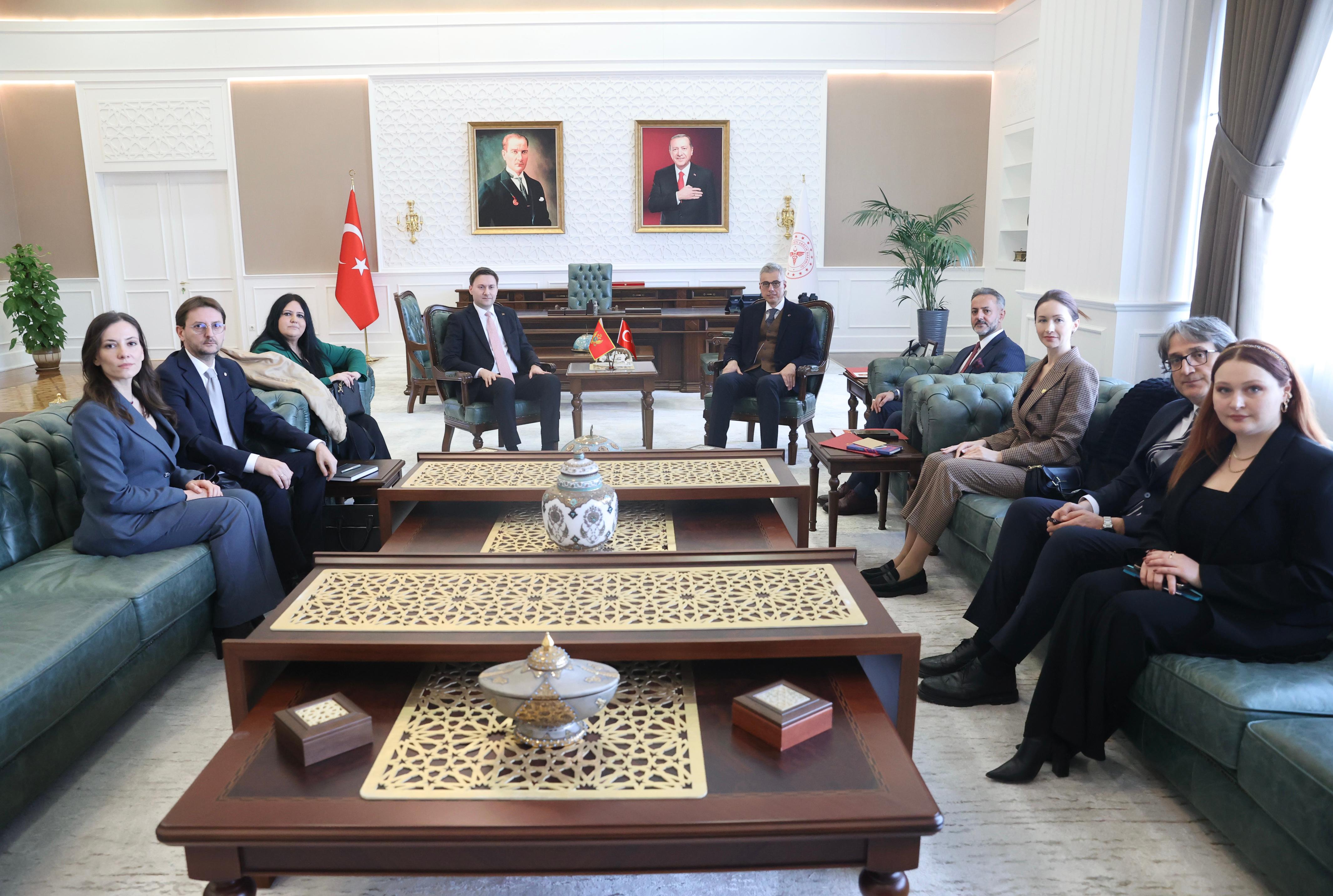 Sağlık Bakanı Kemal Memişoğlu Karadağ Sağlık Bakanı Vojislav Šimun görüşmesi