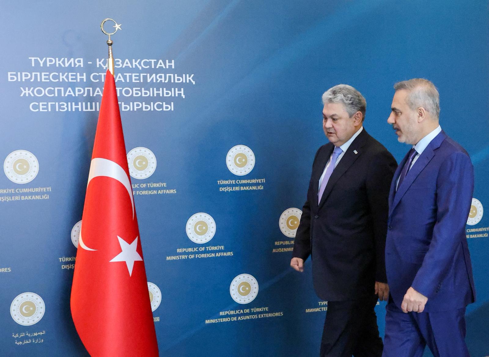 Hakan Fidan Kazakistan Dışişleri Bakanı Koşerbayev görüşmesi
