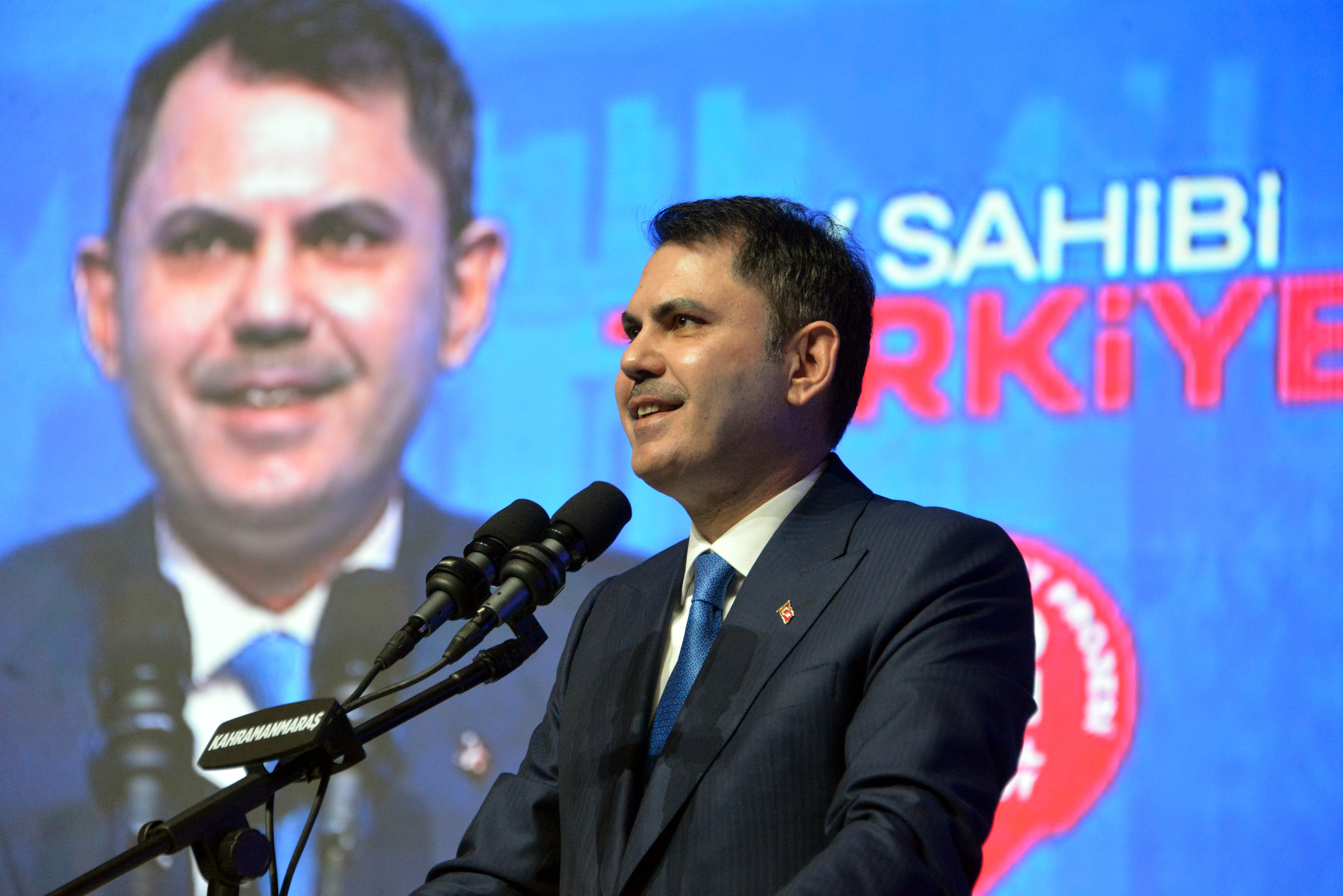 Bakan Kurum konuşmasında vurgu yapıyor