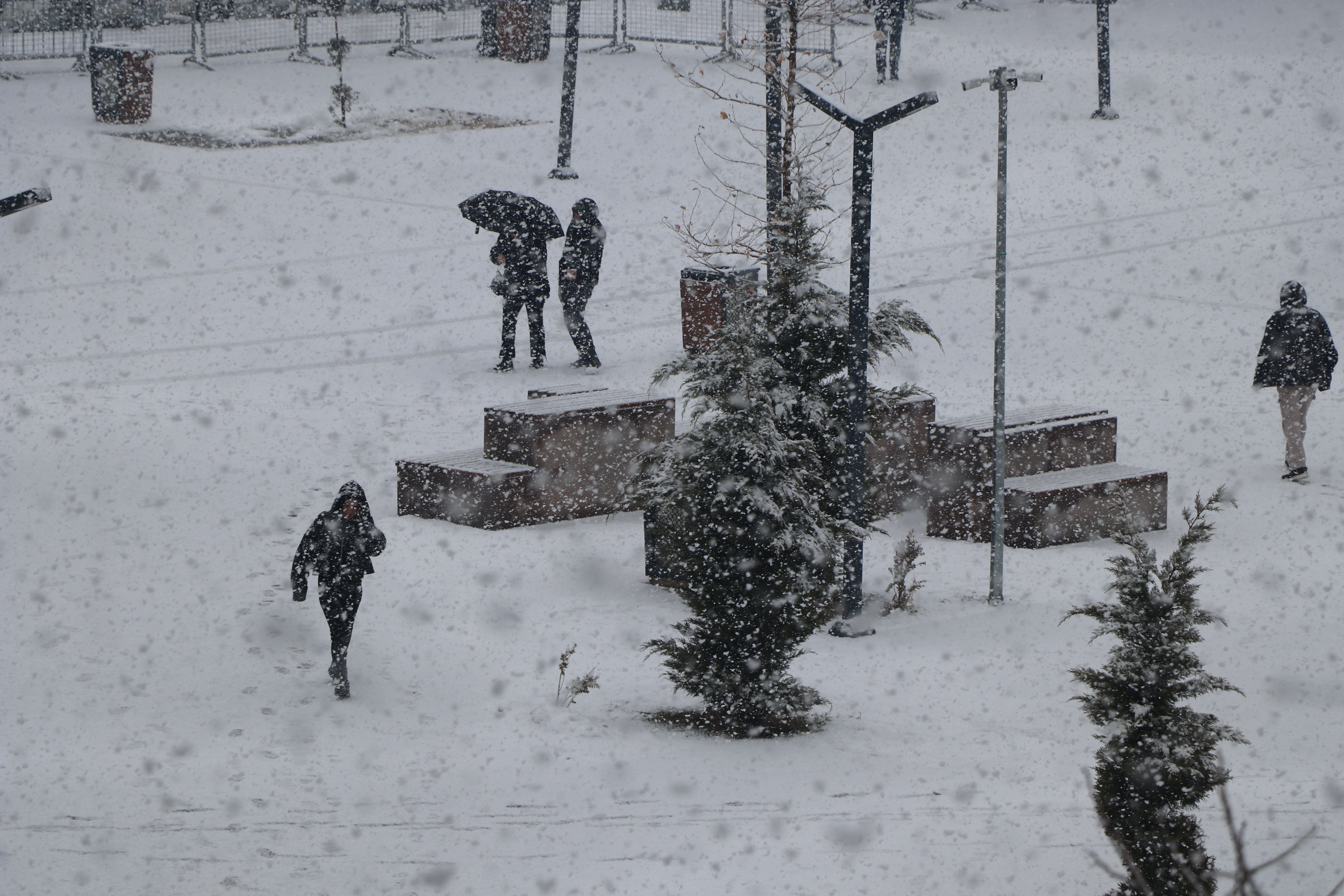 Van kar yağışı ulaşım kapandı