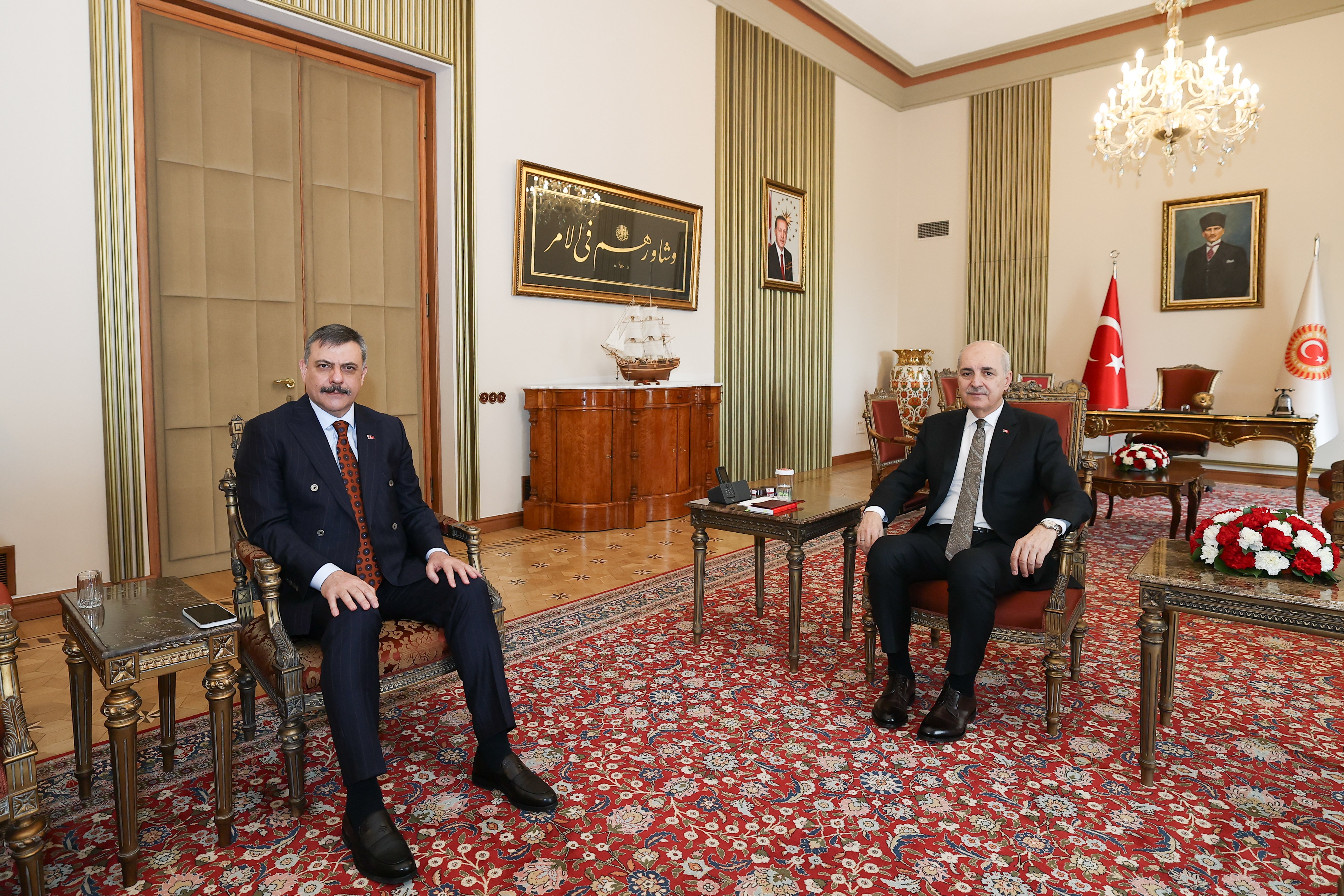 TBMM Başkanı Numan Kurtulmuş ve İçişleri Bakanı Mustafa Çiftçi