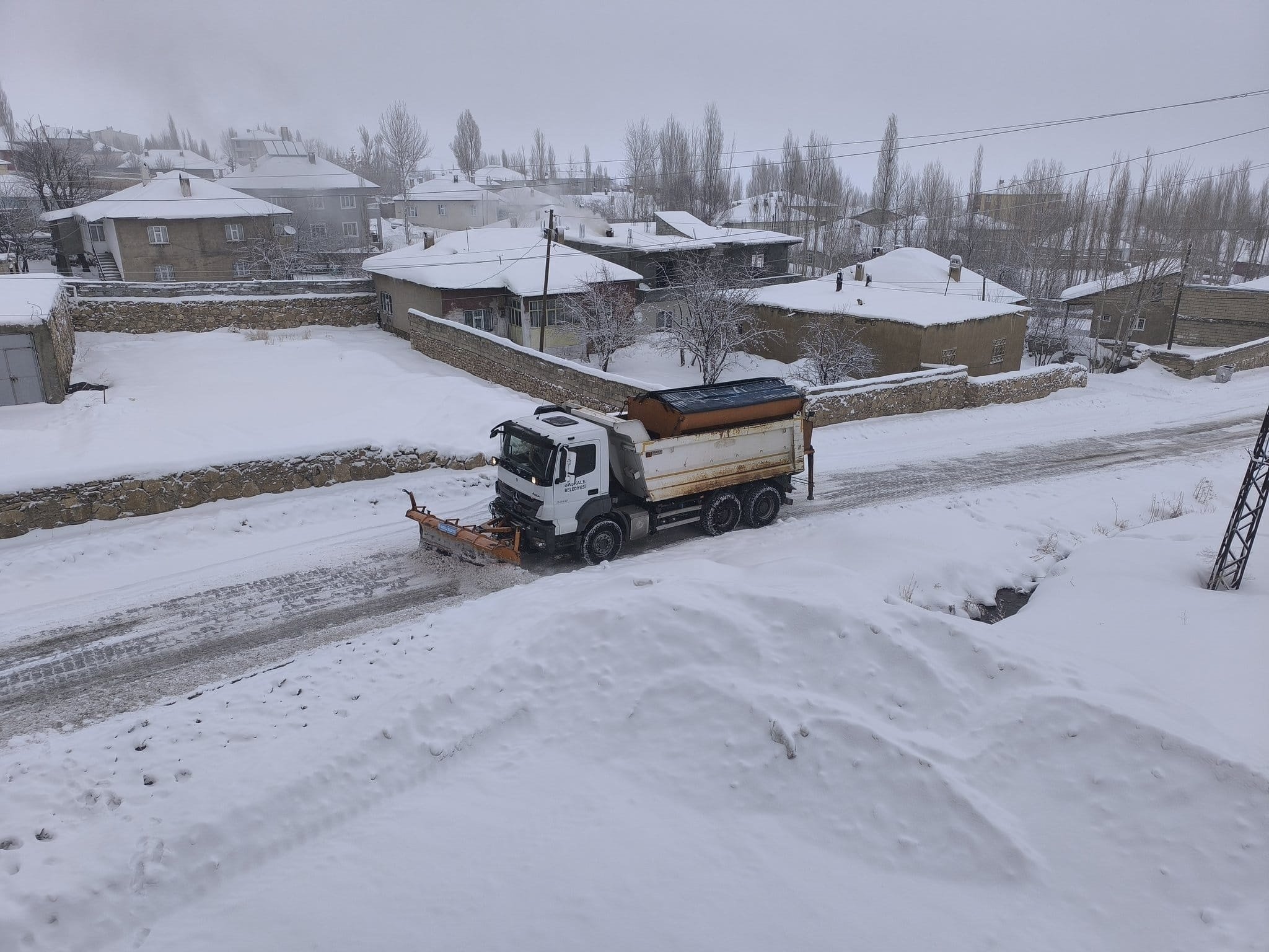 Başkale kar manzarası