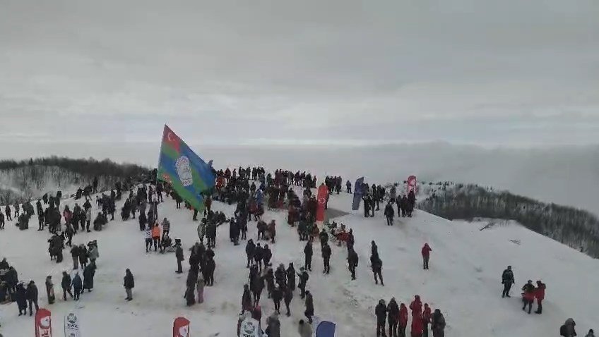 Handüzü Yaylası kar manzarası