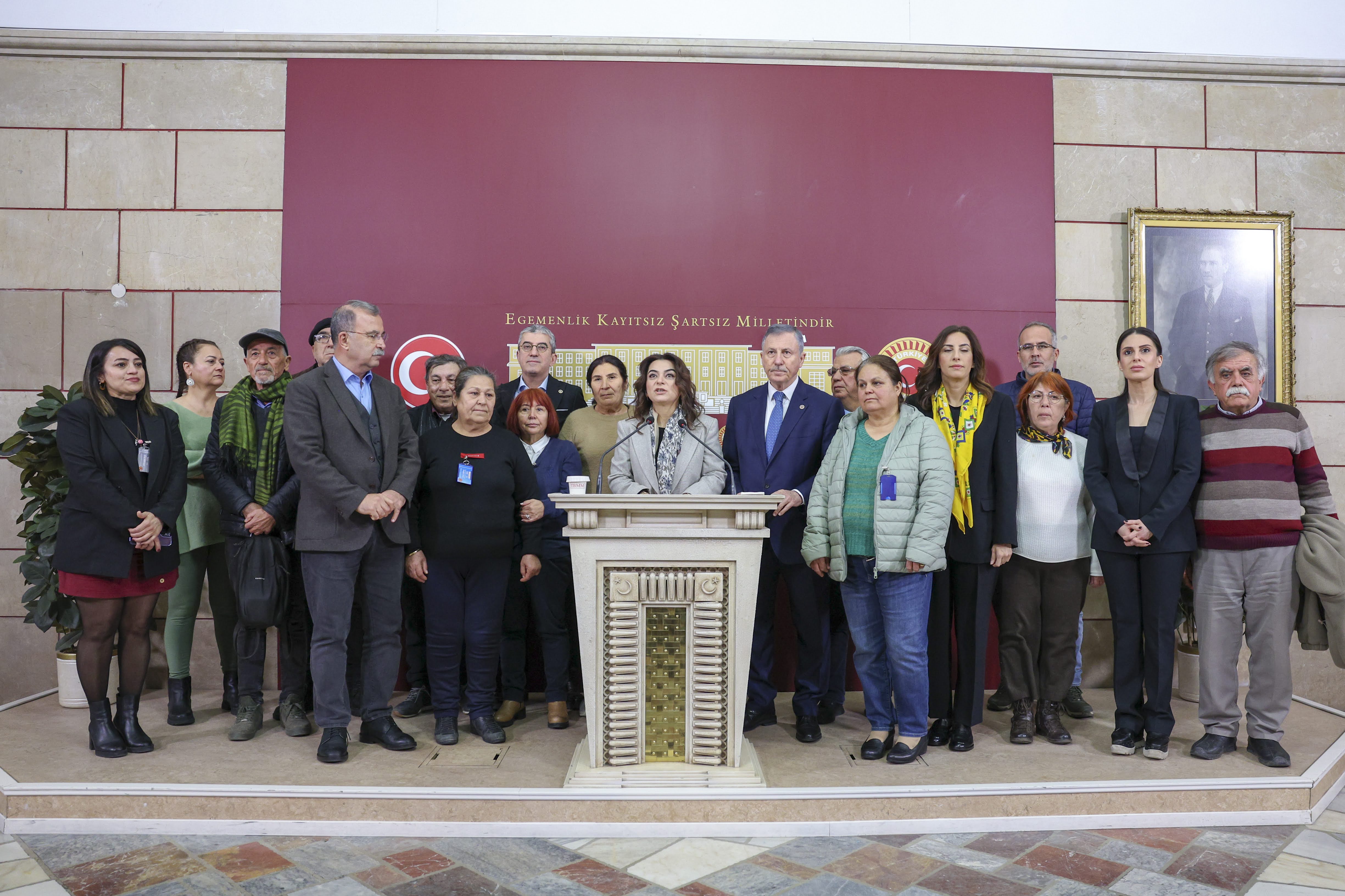 CHP DEM Parti Yeni Yol Partisi Akbelen basın toplantısı