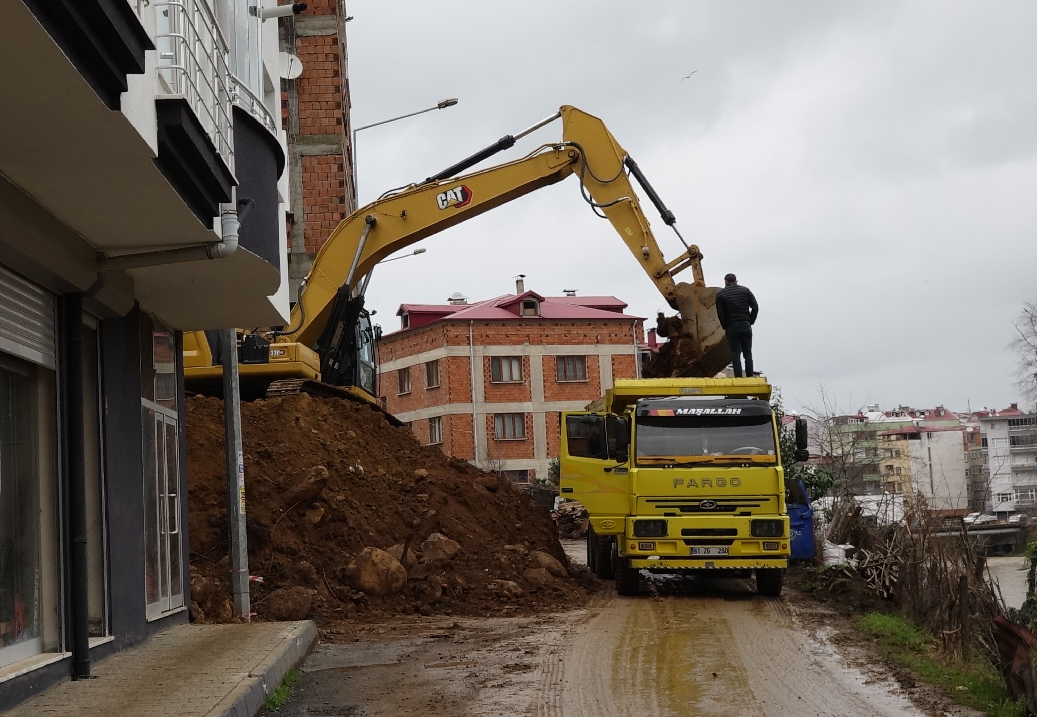 Heyelan bölgesi vatandaş