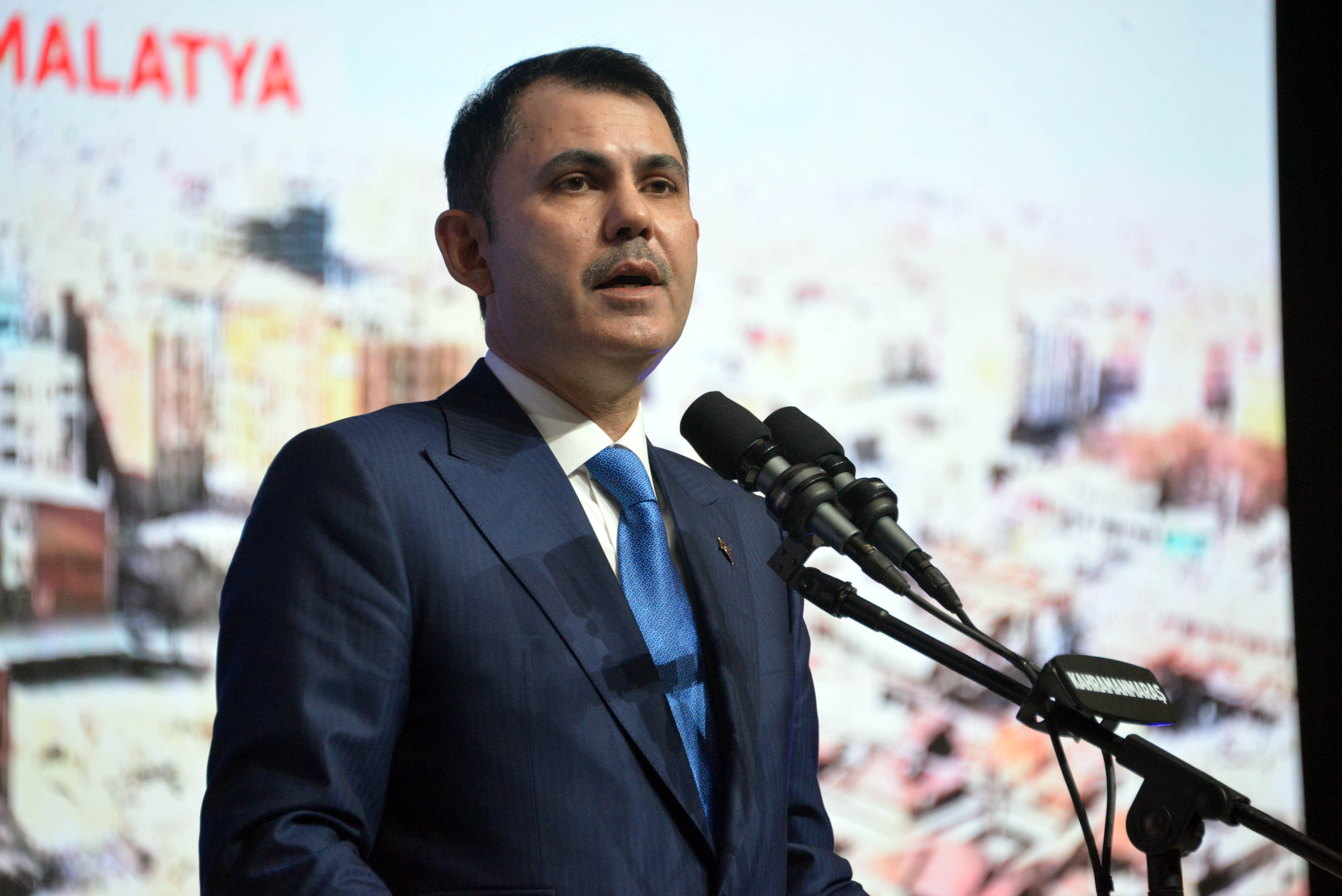 Bakan Kurum konuşmasında