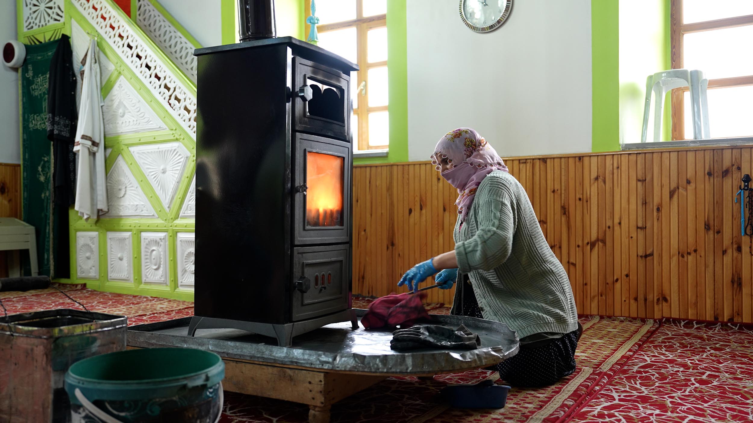 Sabırlı Köyü tarihi cami iç görünüm