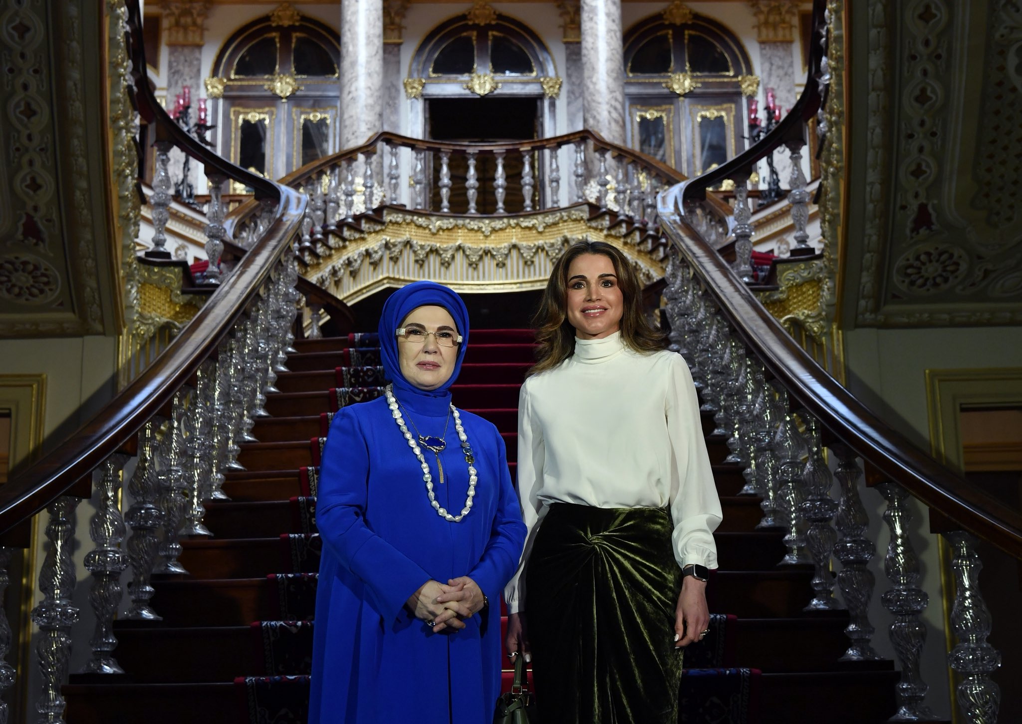 Emine Erdoğan Ürdün Kraliçesi Rania Dolmabahçe Sarayı