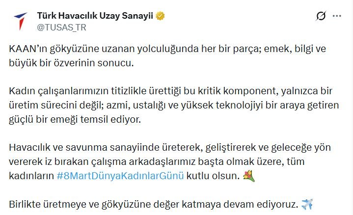 Türk kadın mühendisler milli uçak KAAN