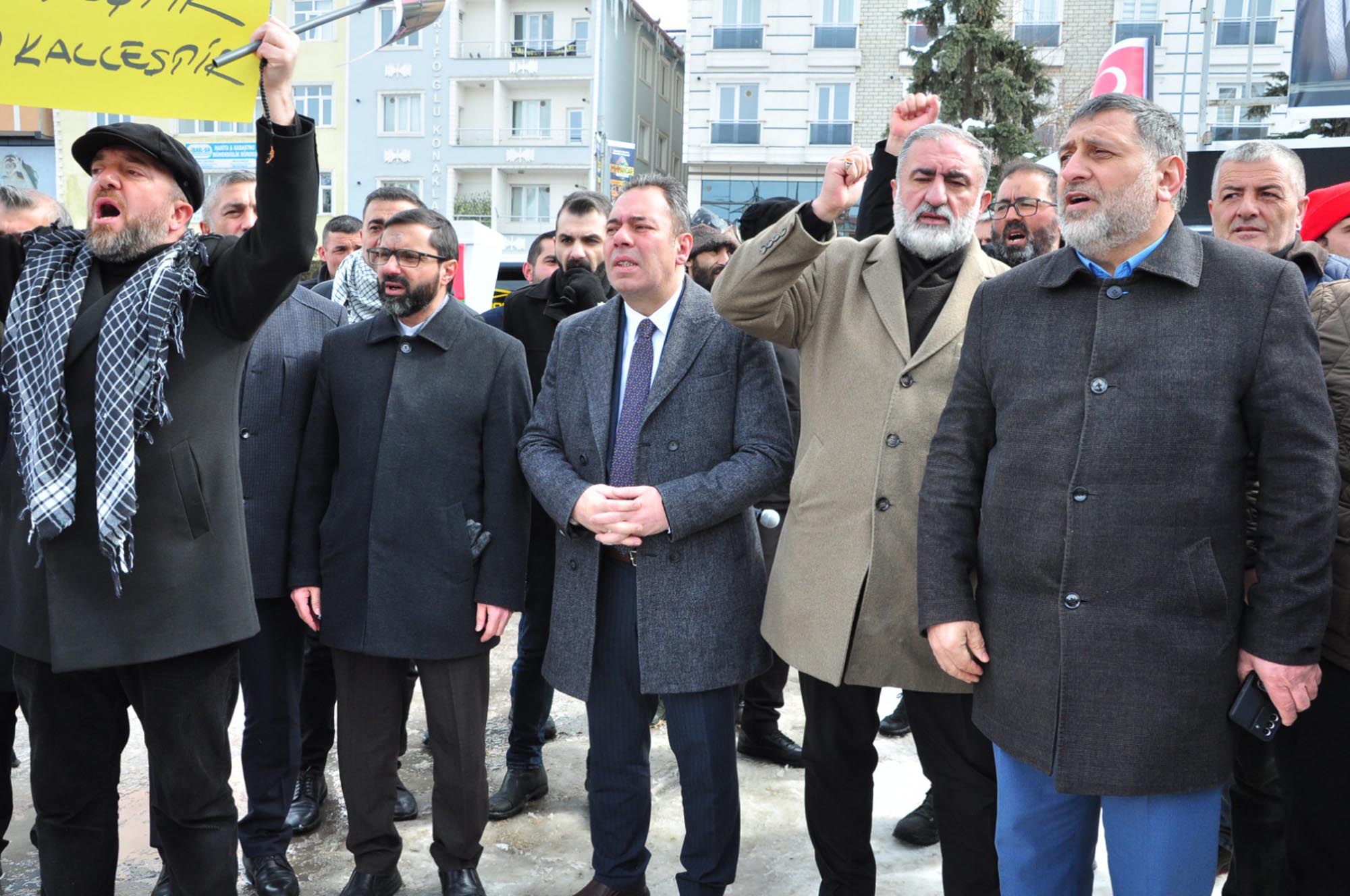 Kars ABD İsrail protestosu miting