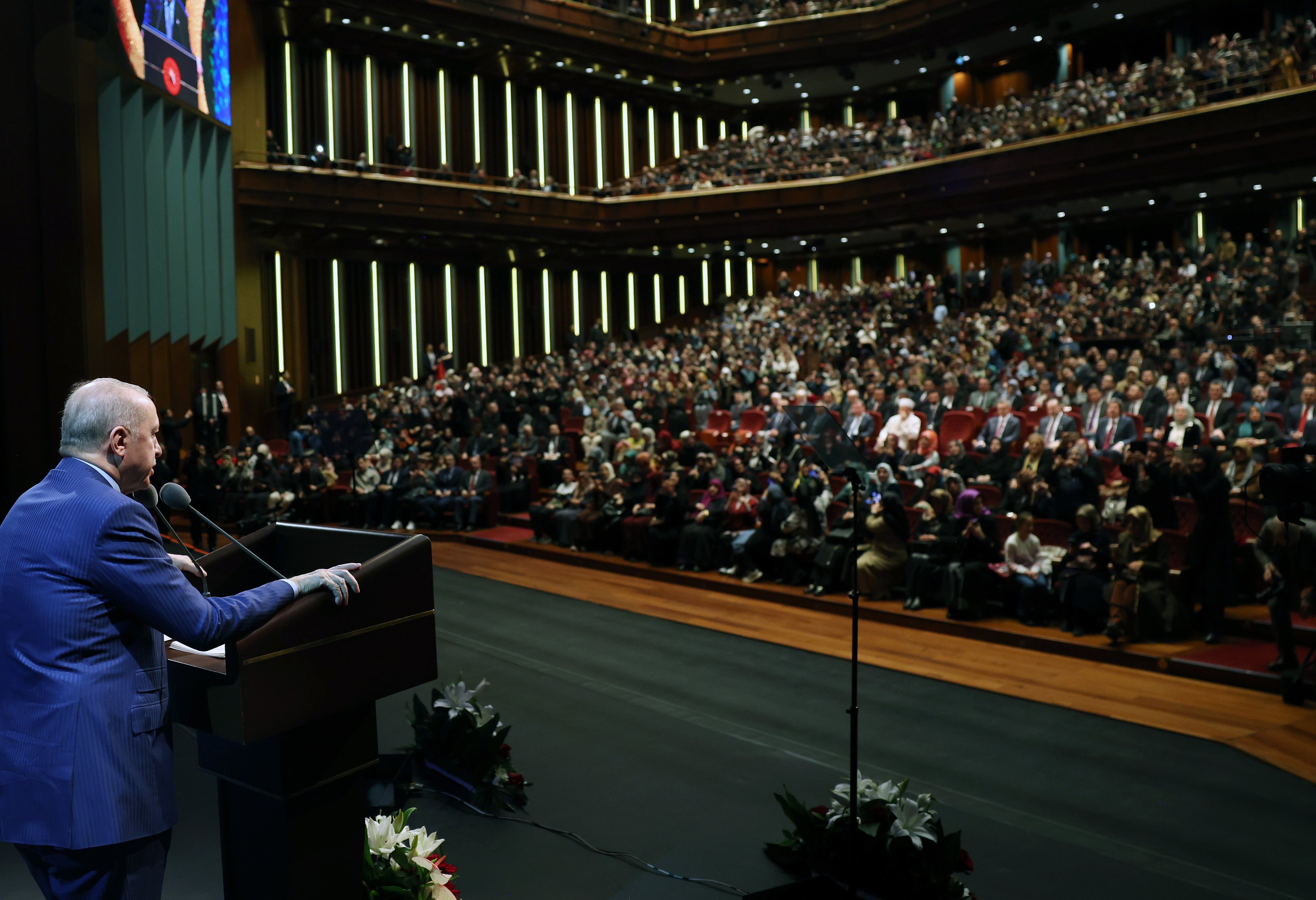 Cumhurbaşkanı Recep Tayyip Erdoğan konuşma yapıyor