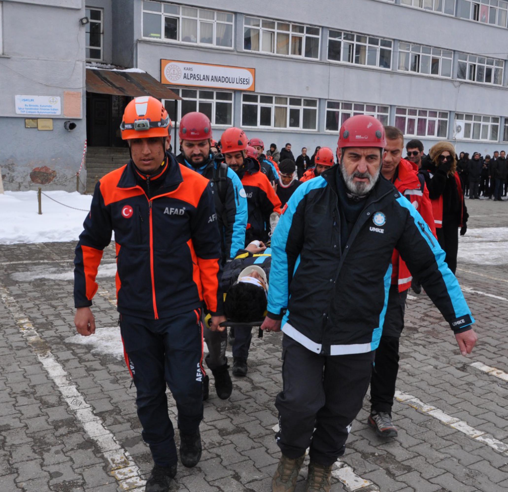 Kars AFAD Deprem Tatbikatı