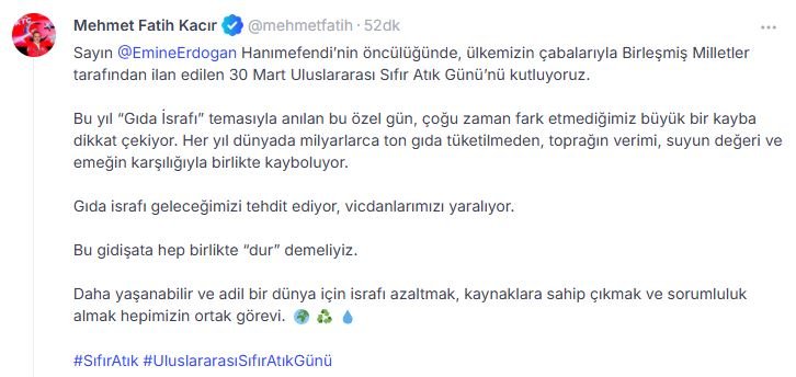 Bakan Mehmet Fatih Kacır
