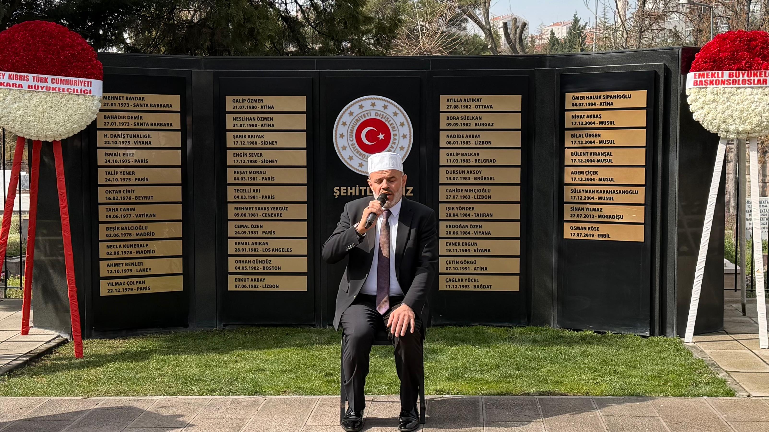 Dışişleri Bakanlığı Şehitlik Töreni