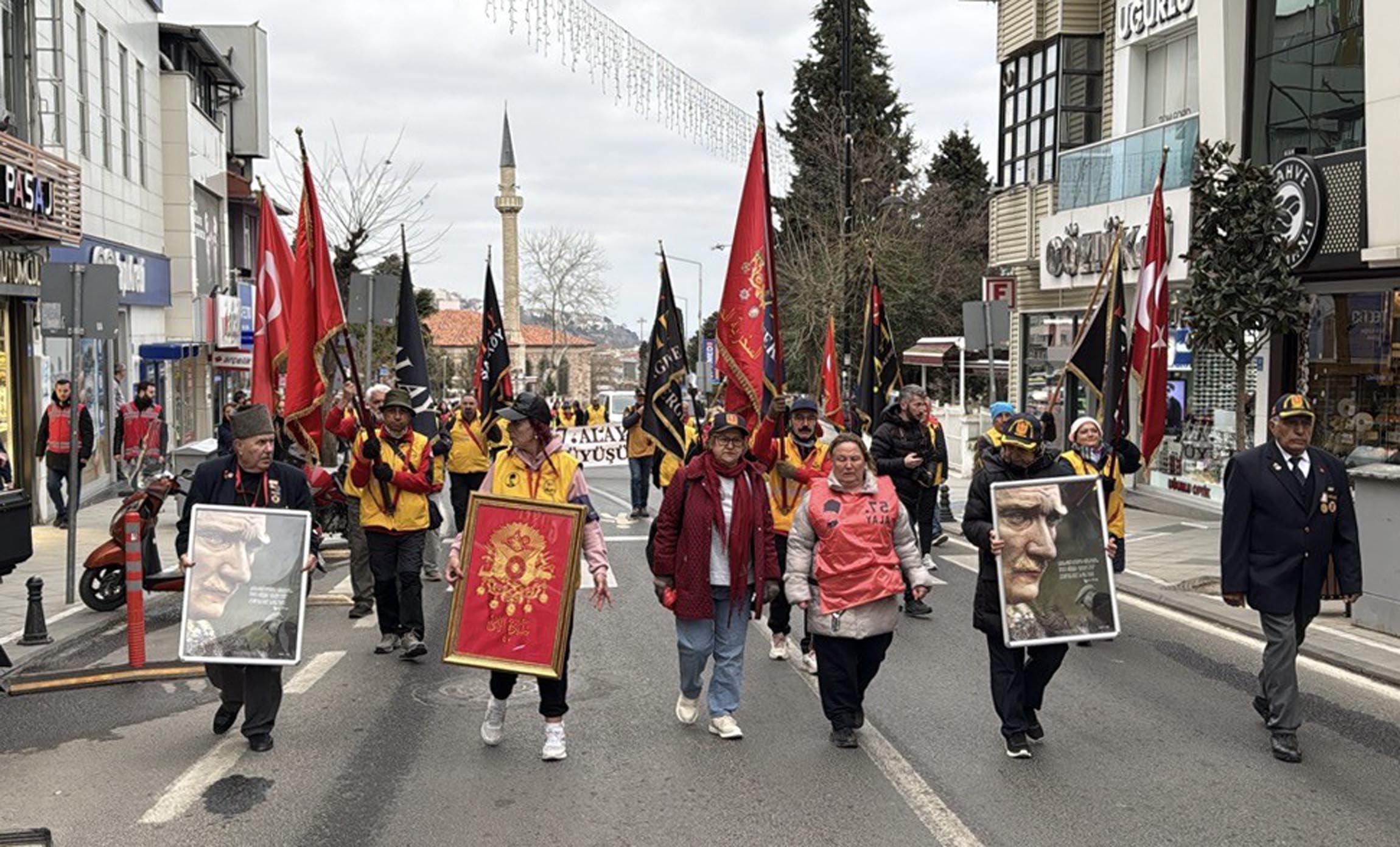 Çanakkale yürüyüşü başlangıç töreni