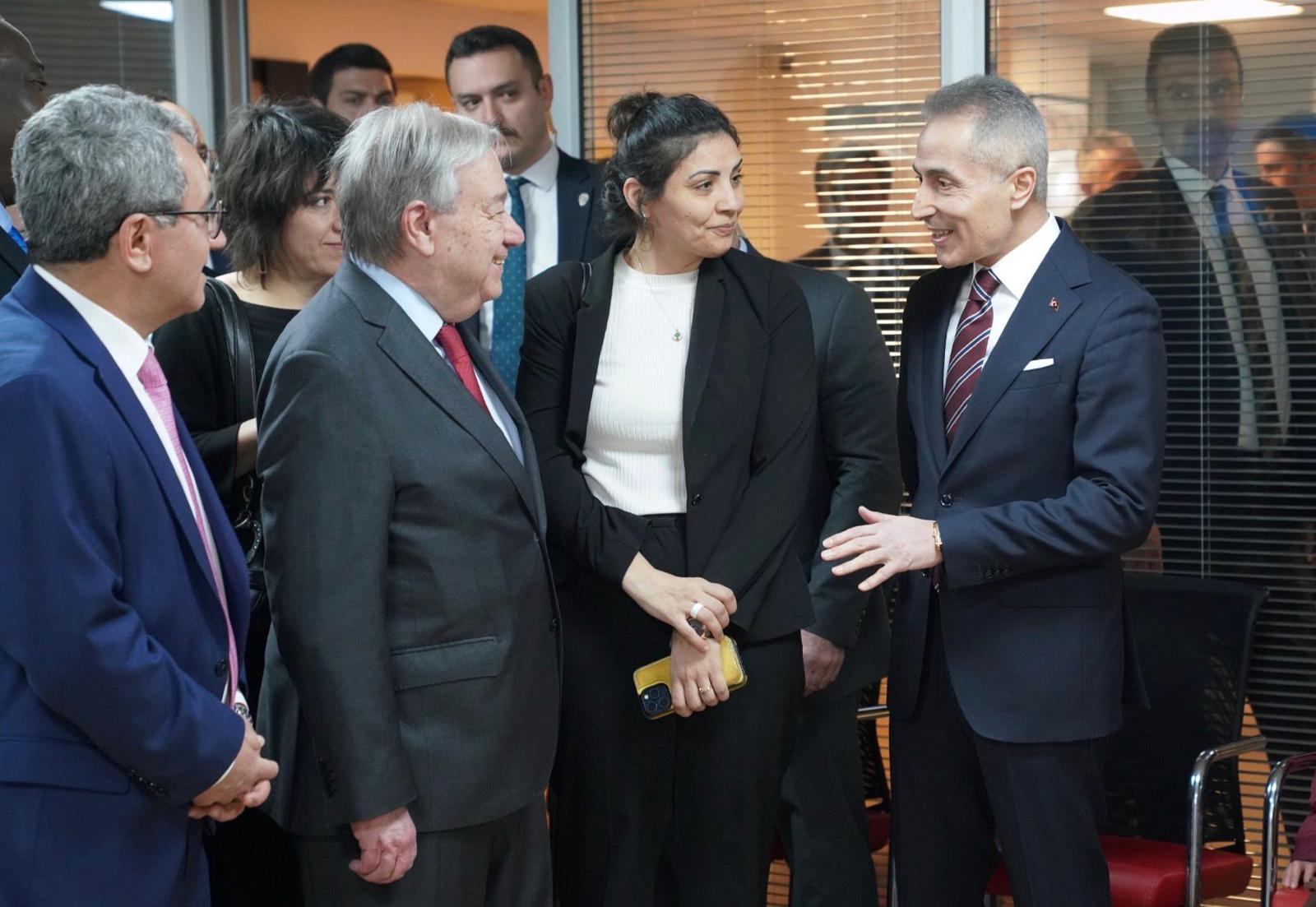 Göç İdaresi Başkanı Hüseyin Kök BM Genel Sekreteri Guterres