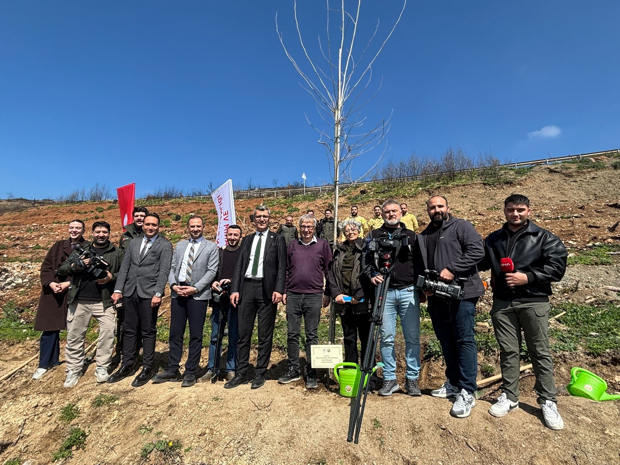 Bursa orman yangını sonrası ağaçlandırma çalışması