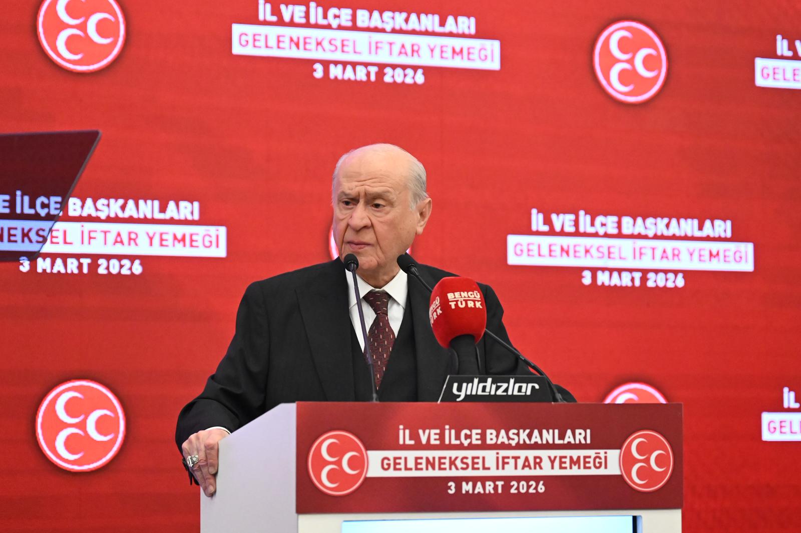 MHP lideri Devlet Bahçeli konuşma yapıyor