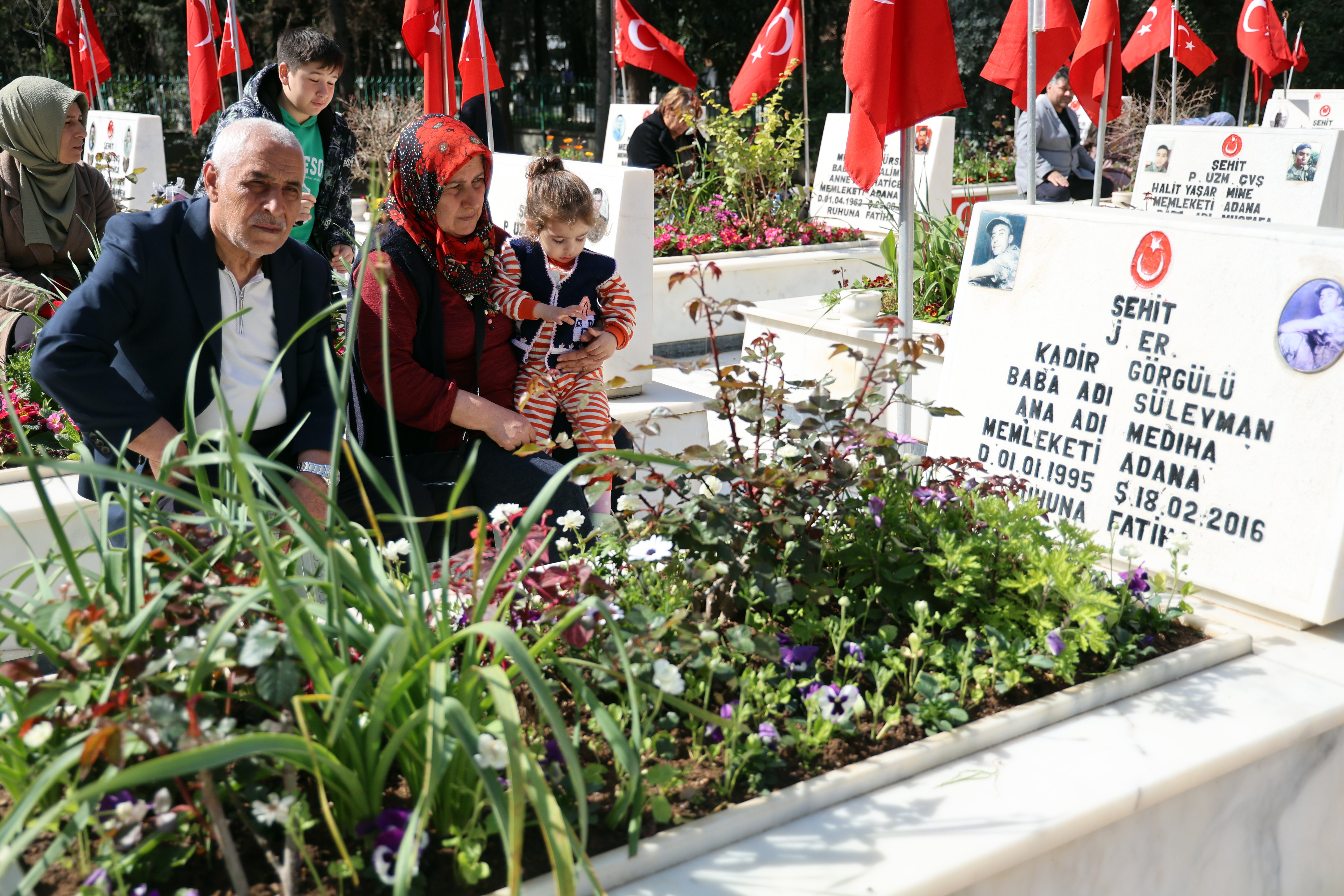 Adana Valisi Mustafa Yavuz şehitlik töreni