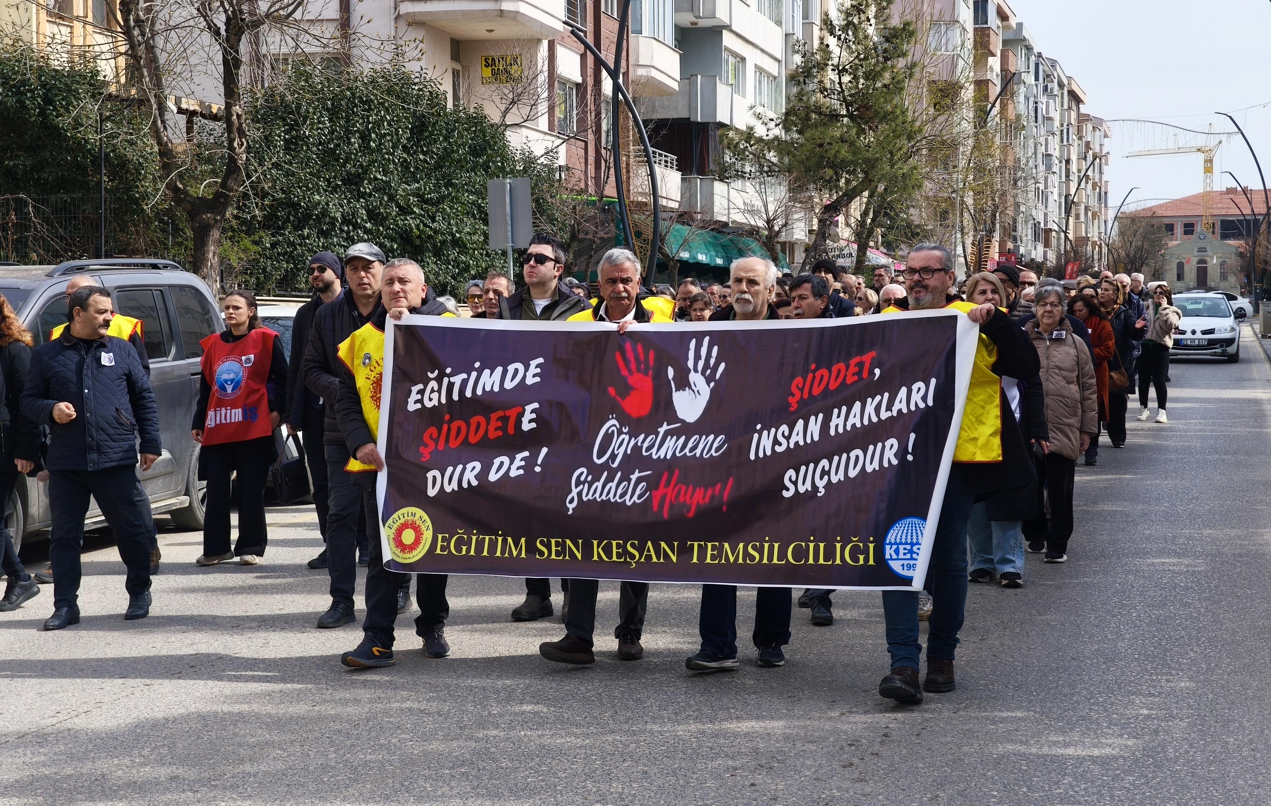 Keşan öğretmen yürüyüşü