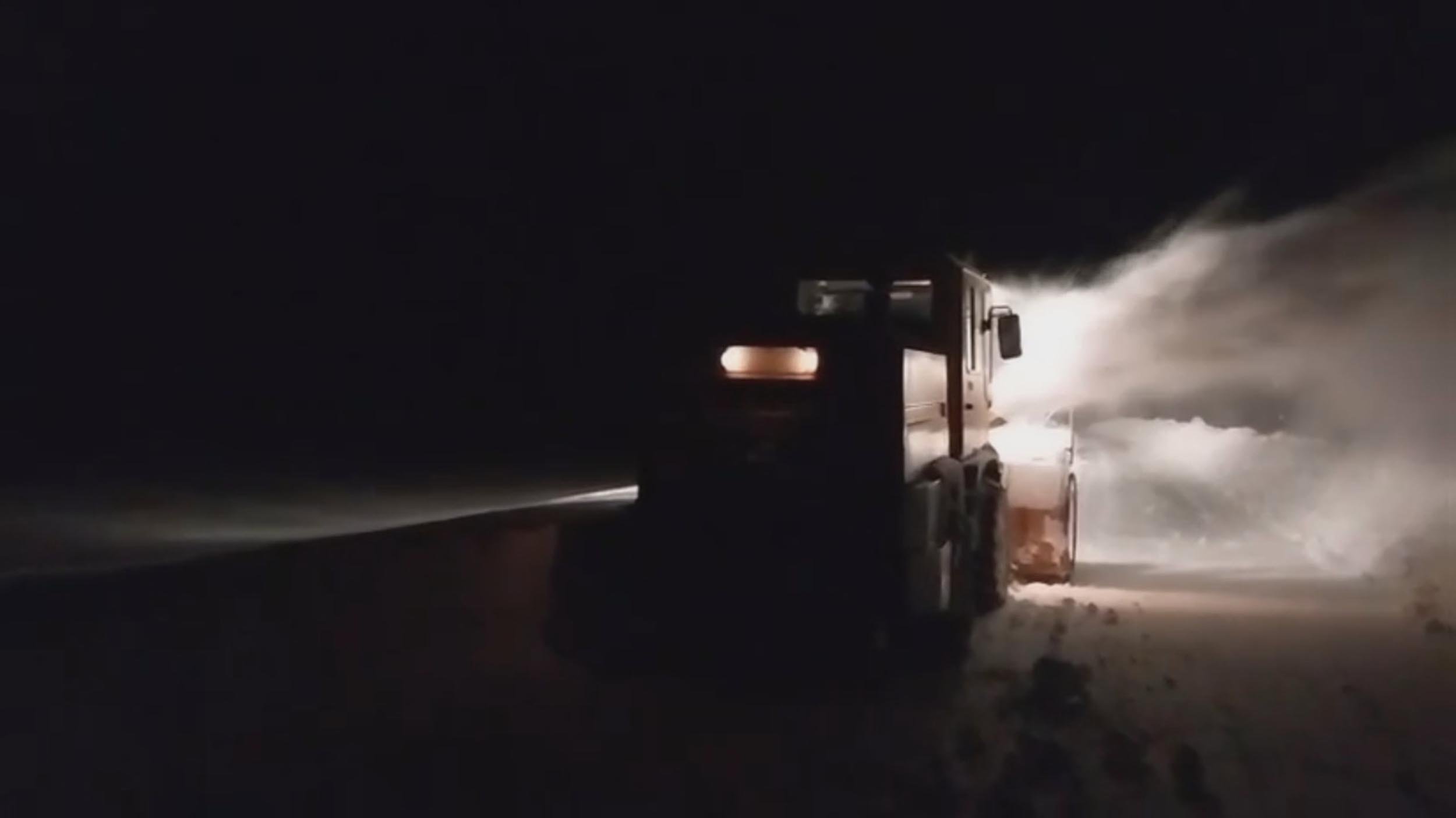 Kars kar kaplanları çalışıyor