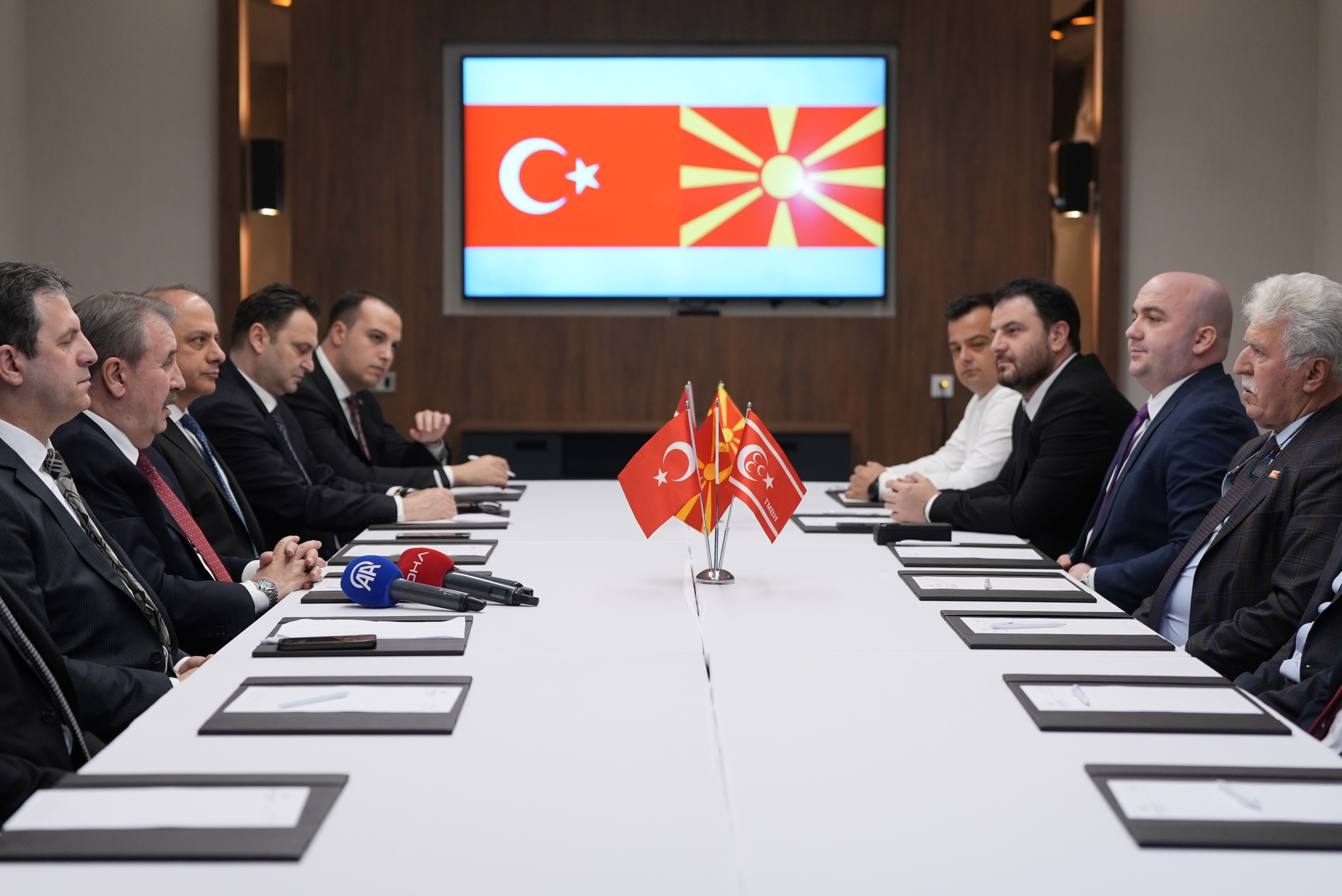 BBP Genel Başkanı Mustafa Destici Üsküp temasları