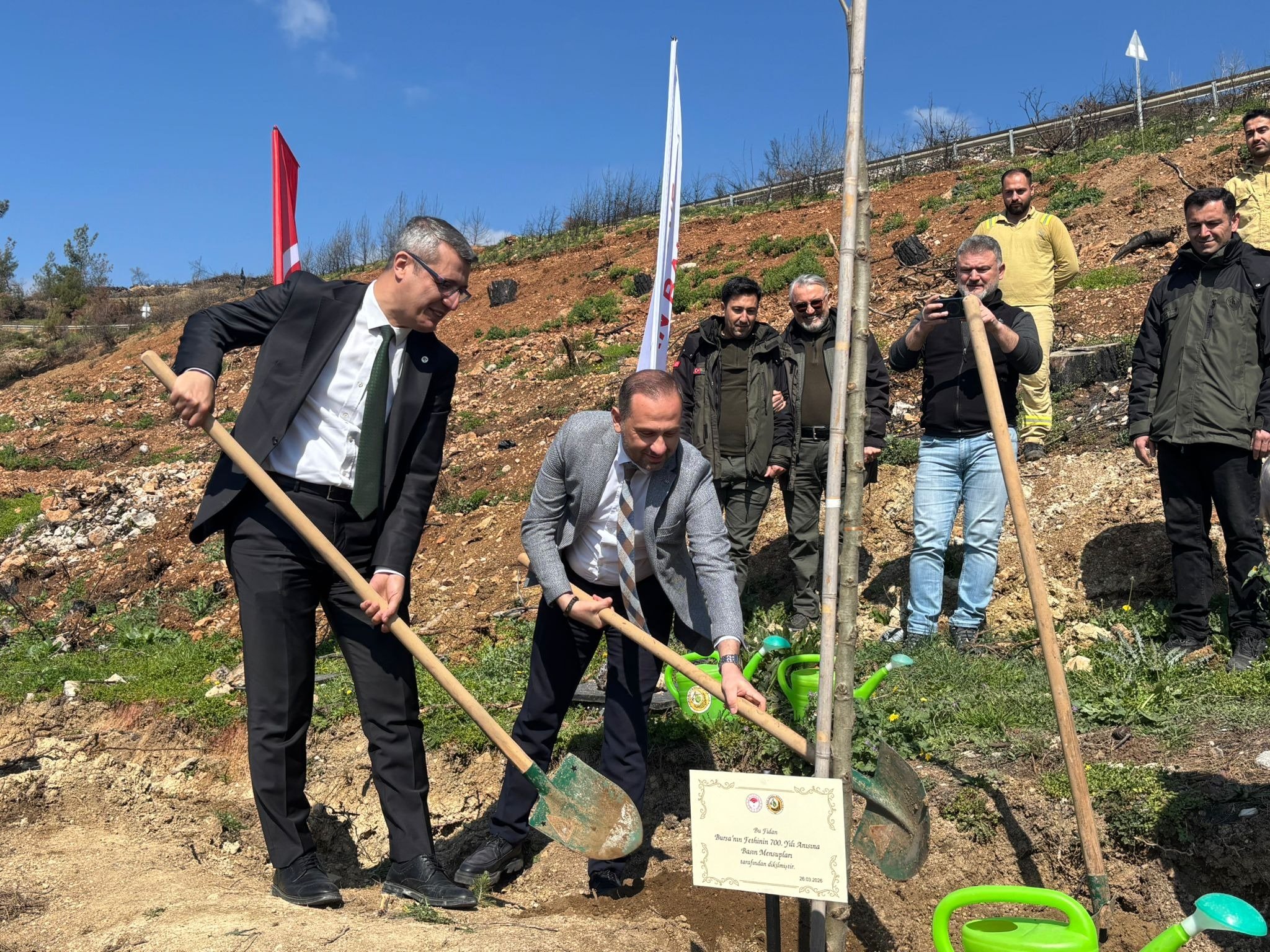 Bursa orman yangını rehabilitasyon teras çalışması