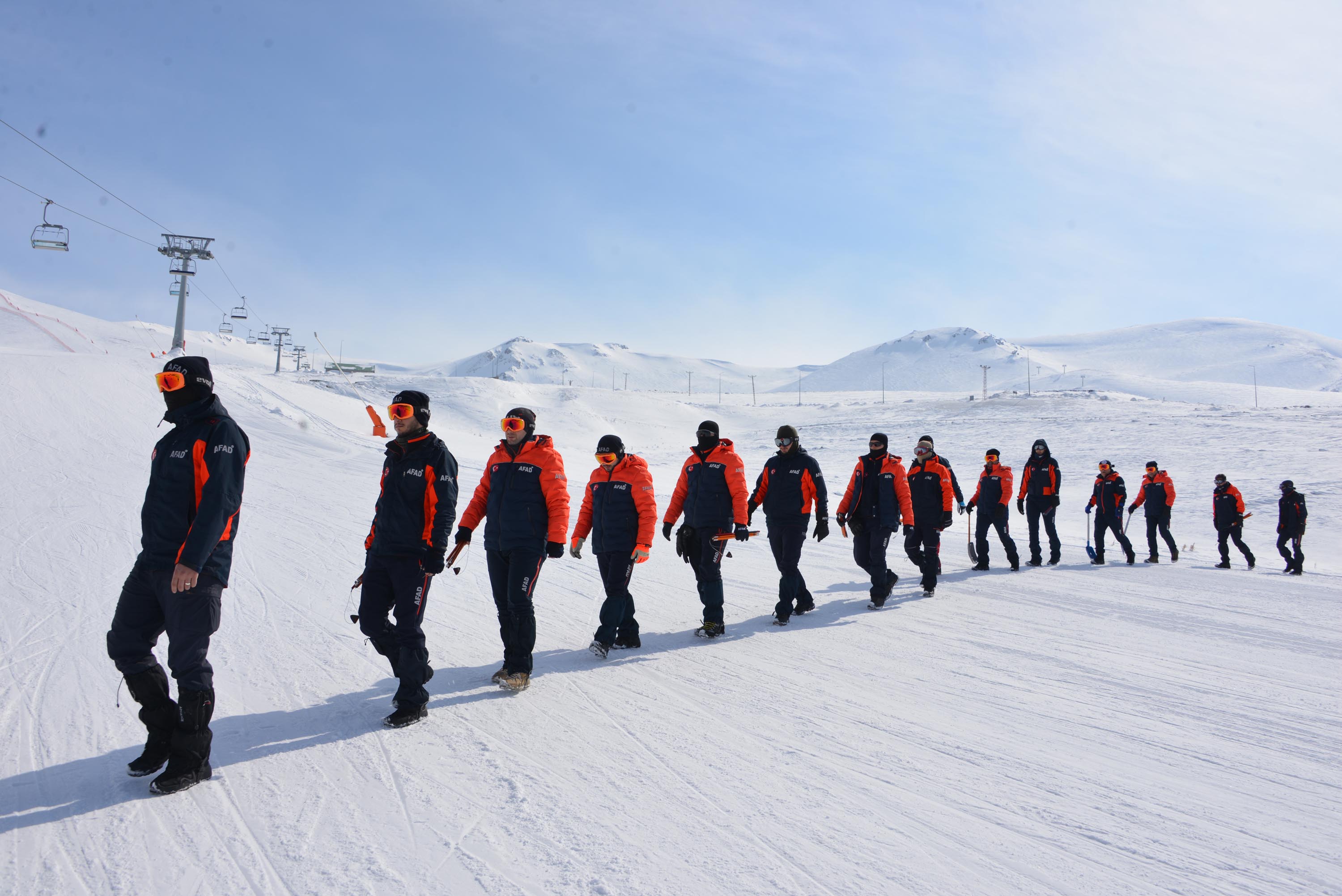 AFAD Erzurum çığ arama kurtarma eğitimi