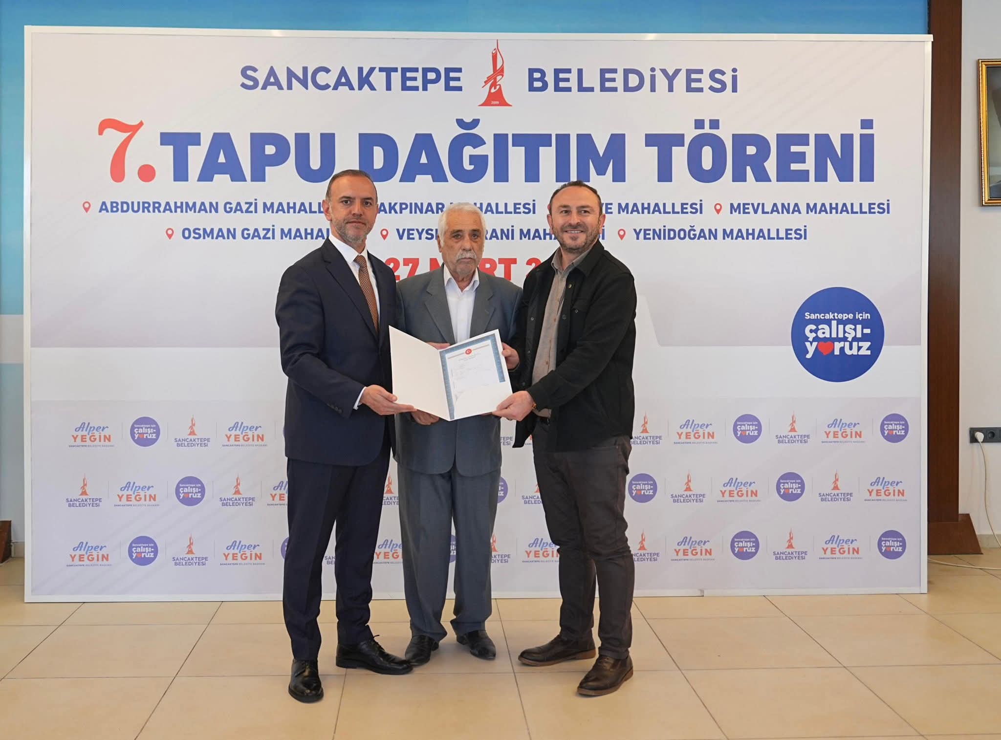 Sancaktepe tapu dağıtım töreni vatandaşlar