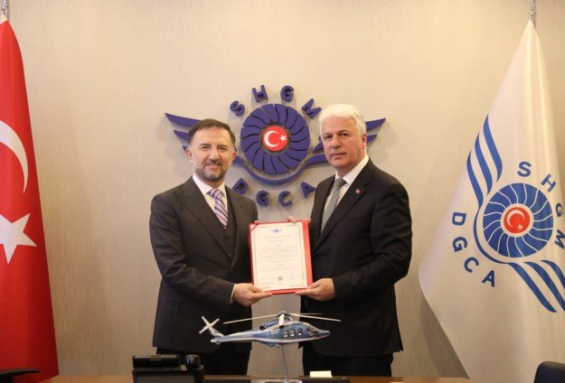 GÖKBEY Helikopteri Sertifika Töreni