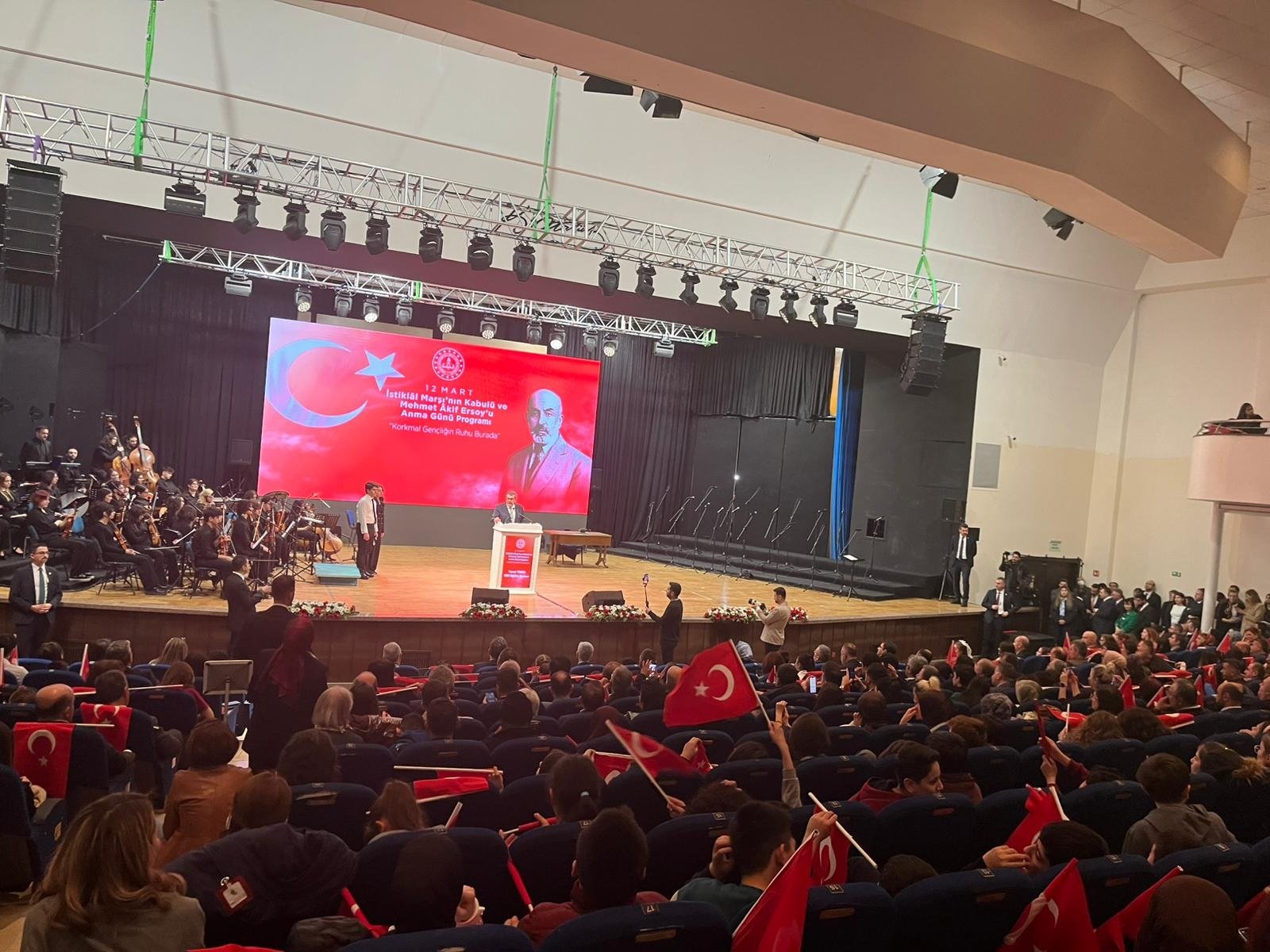 Milli Eğitim Bakanı Yusuf Tekin İstiklal Marşı Programı