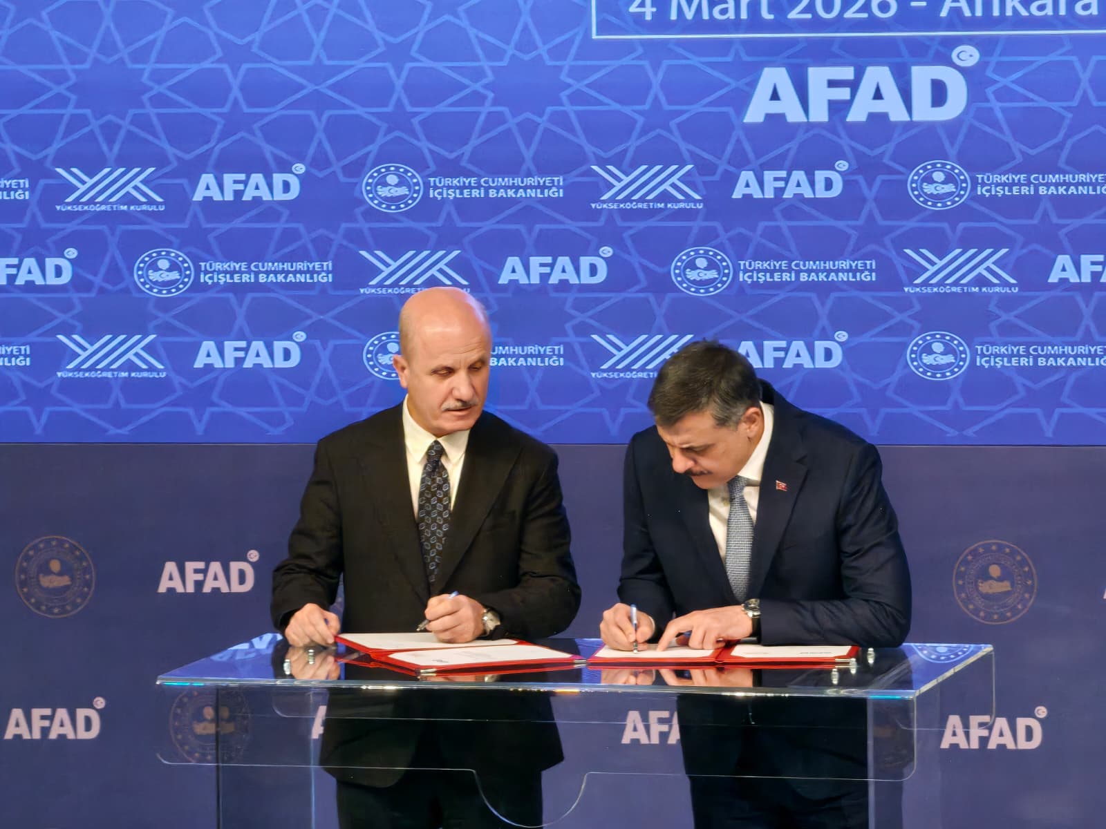 YÖK ve AFAD İş Birliği Protokolü İmza Töreni