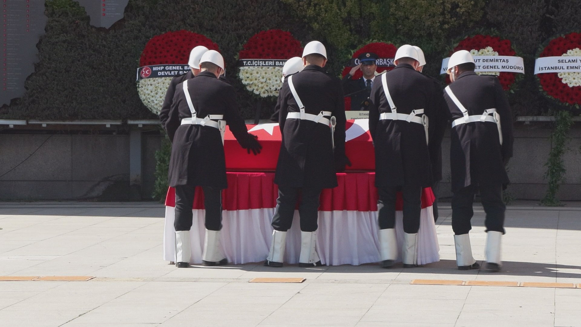 Şehit Polis Memuru Seçkin Yalçın töreni İstanbul Emniyet Müdürlüğü