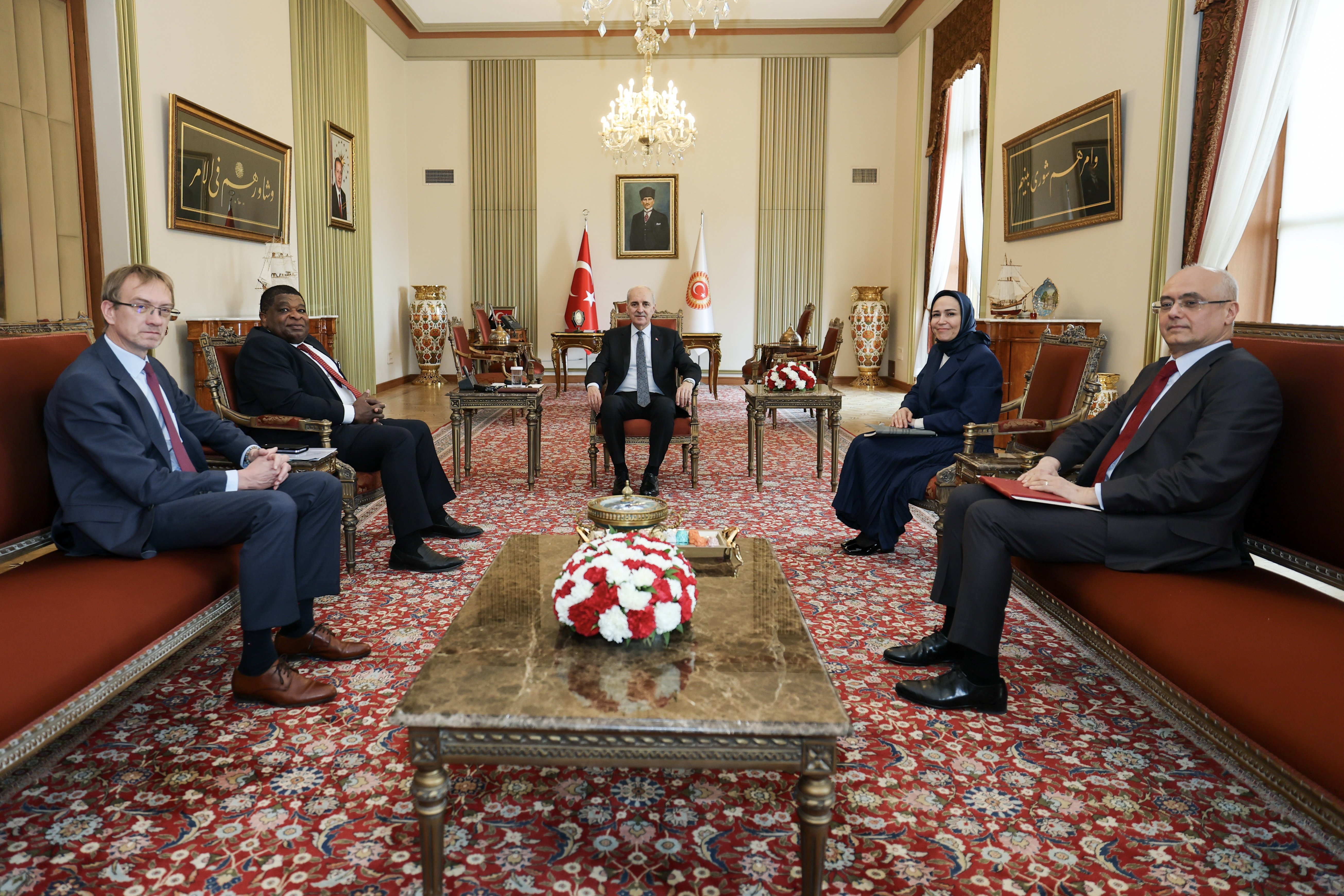 TBMM Başkanı Numan Kurtulmuş PAB Genel Sekreteri Martin Chungong