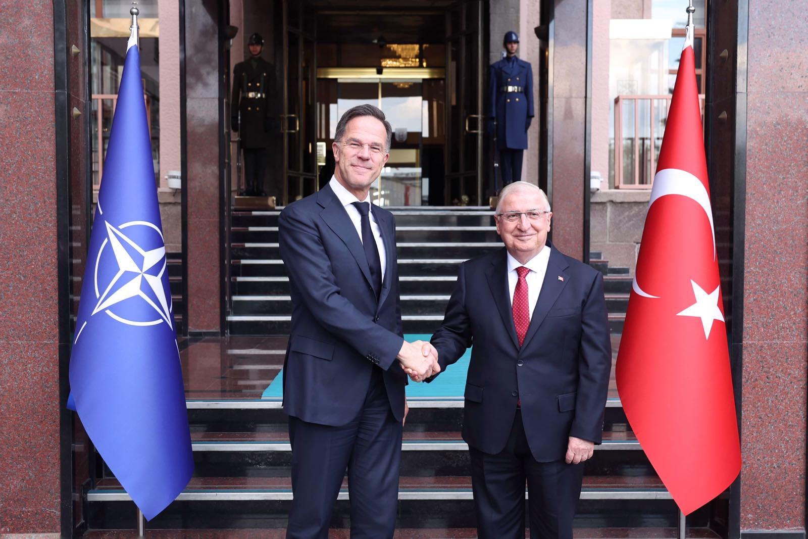 Milli Savunma Bakanı Yaşar Güler NATO Genel Sekreteri Mark Rutte
