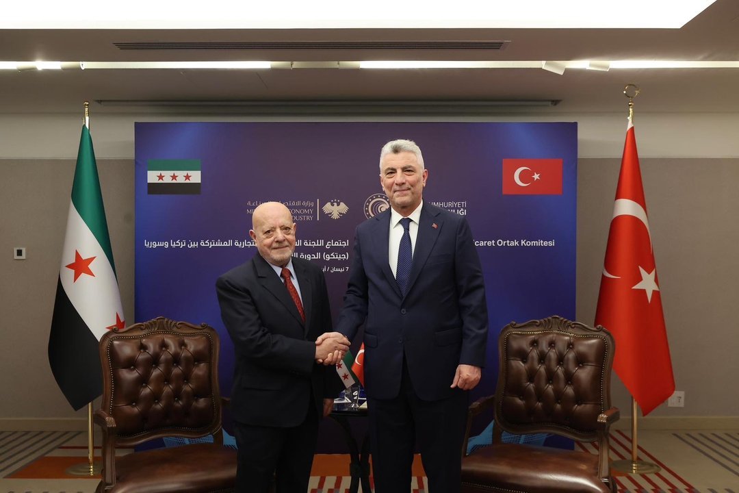 Ticaret Bakanı Ömer Bolat ve Suriye Sanayi ve Ekonomi Bakanı Nidal El-Şaar