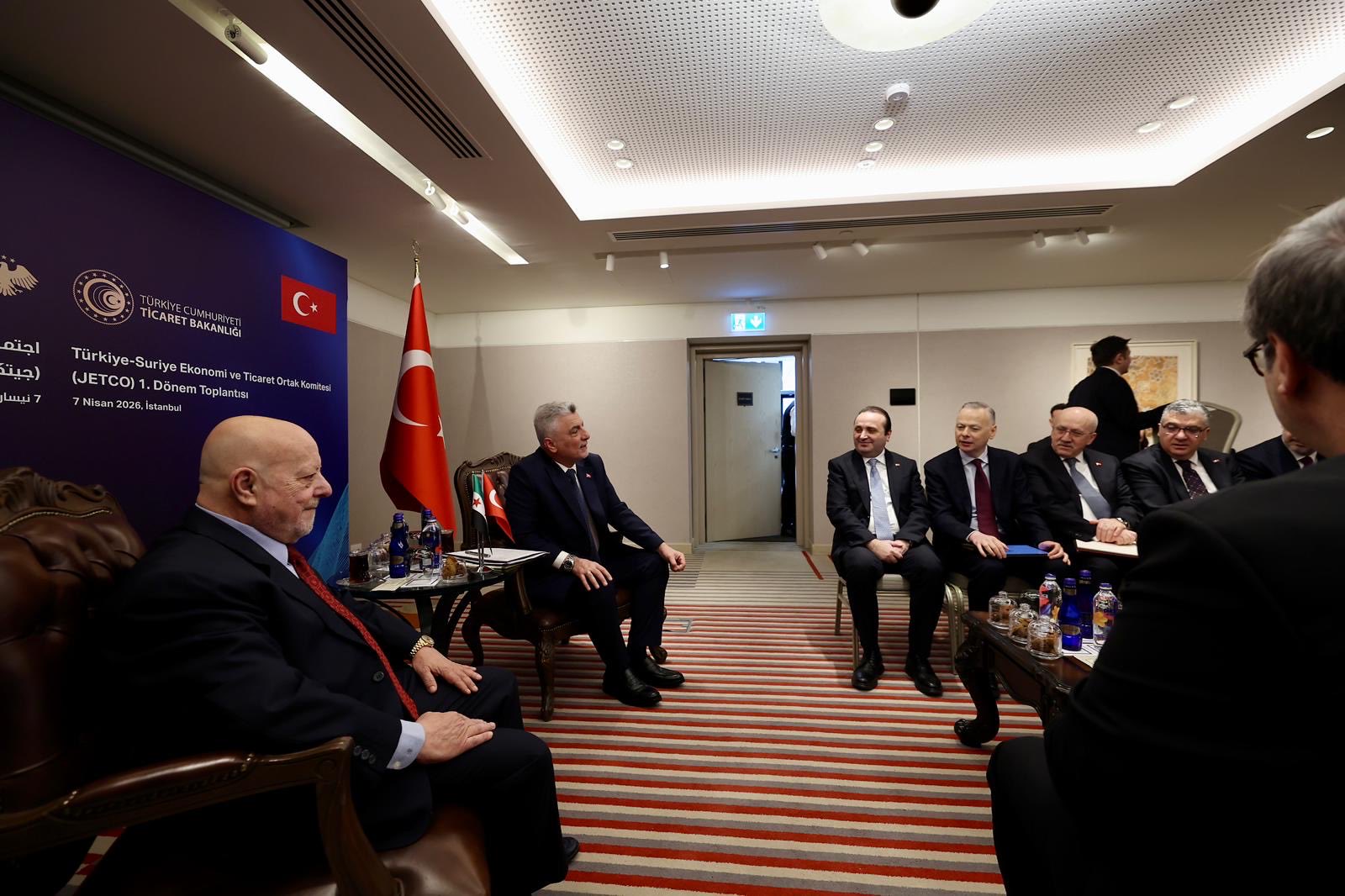 Ticaret Bakanı Ömer Bolat Suriye Ticaret Bakanı Nidal el-Şa’ar ile görüşme