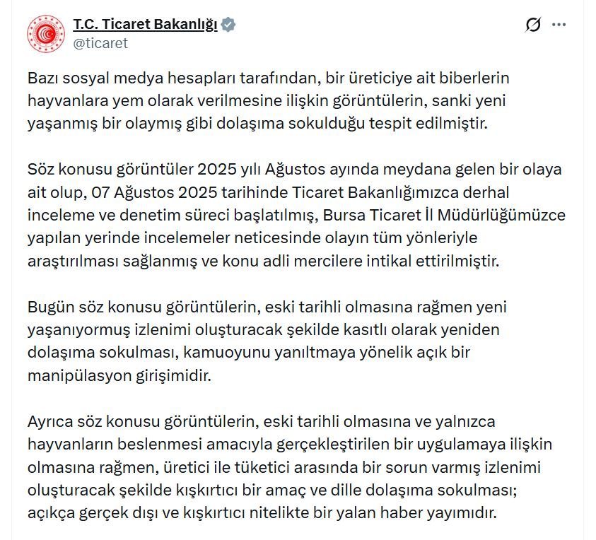 Ticaret Bakanlığı Denetim ve Şeffaflık