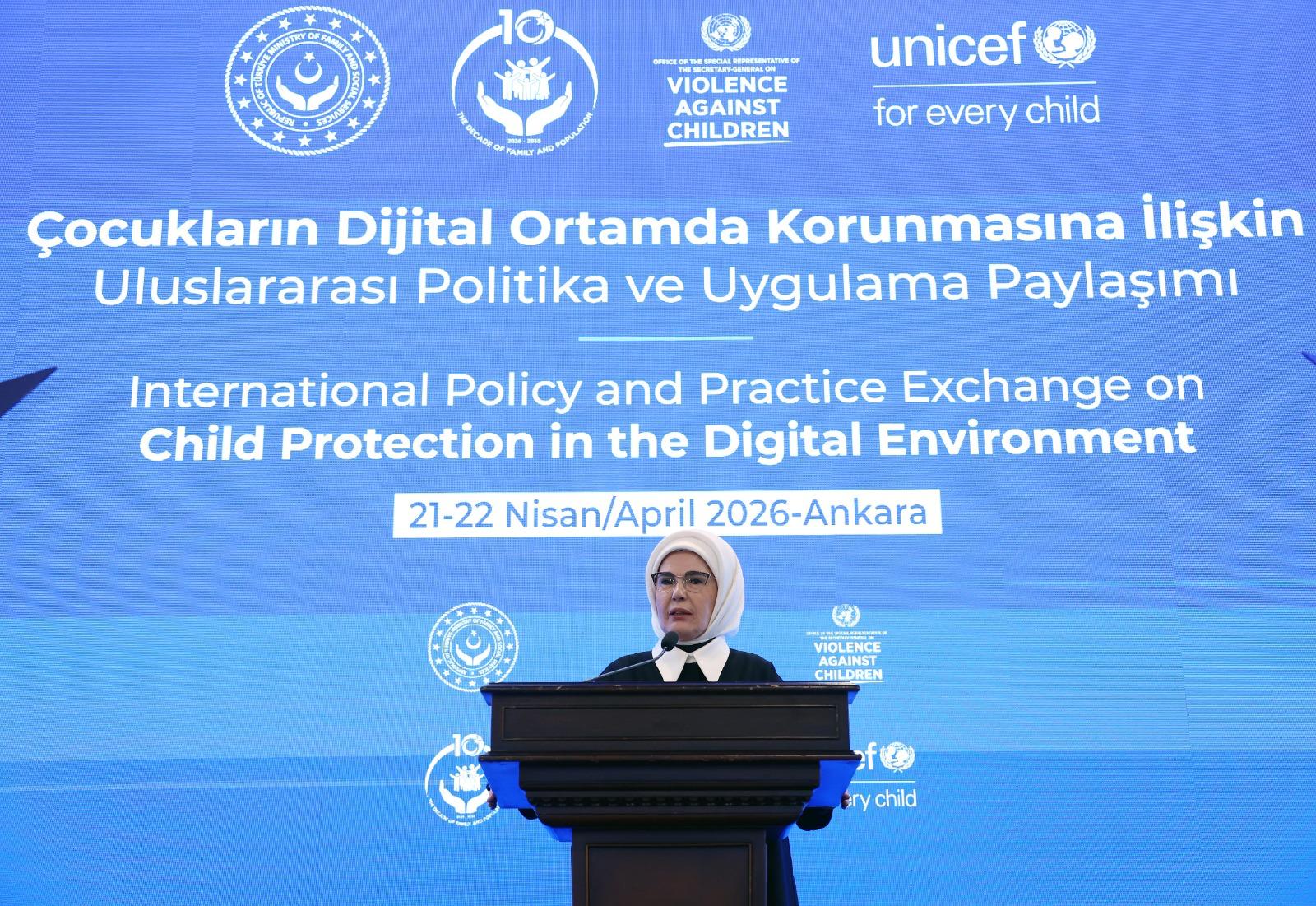 Emine Erdoğan Çocukların Dijital Ortamlarda Korunması Toplantısı
