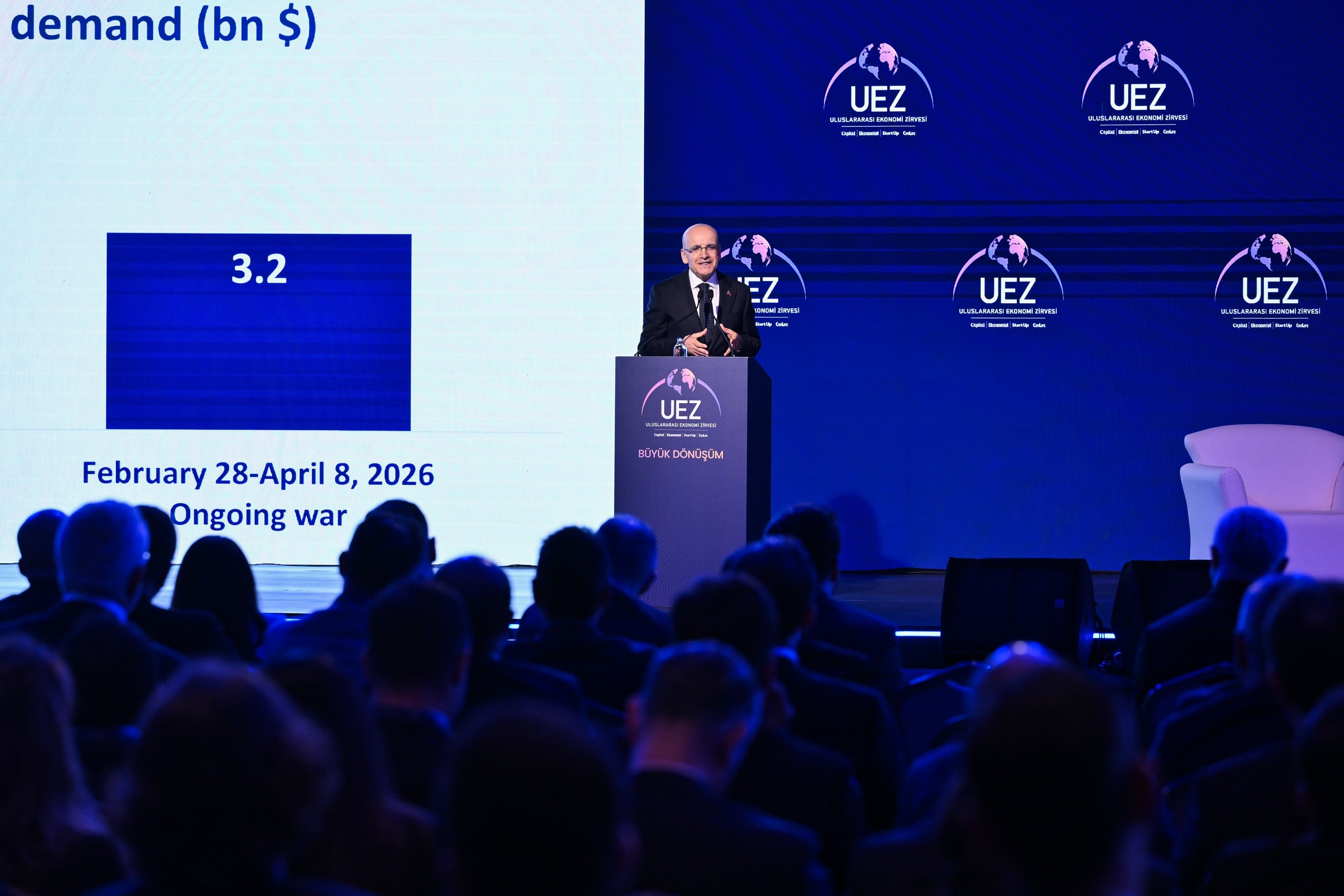 Bakan Mehmet Şimşek konuşma yapıyor